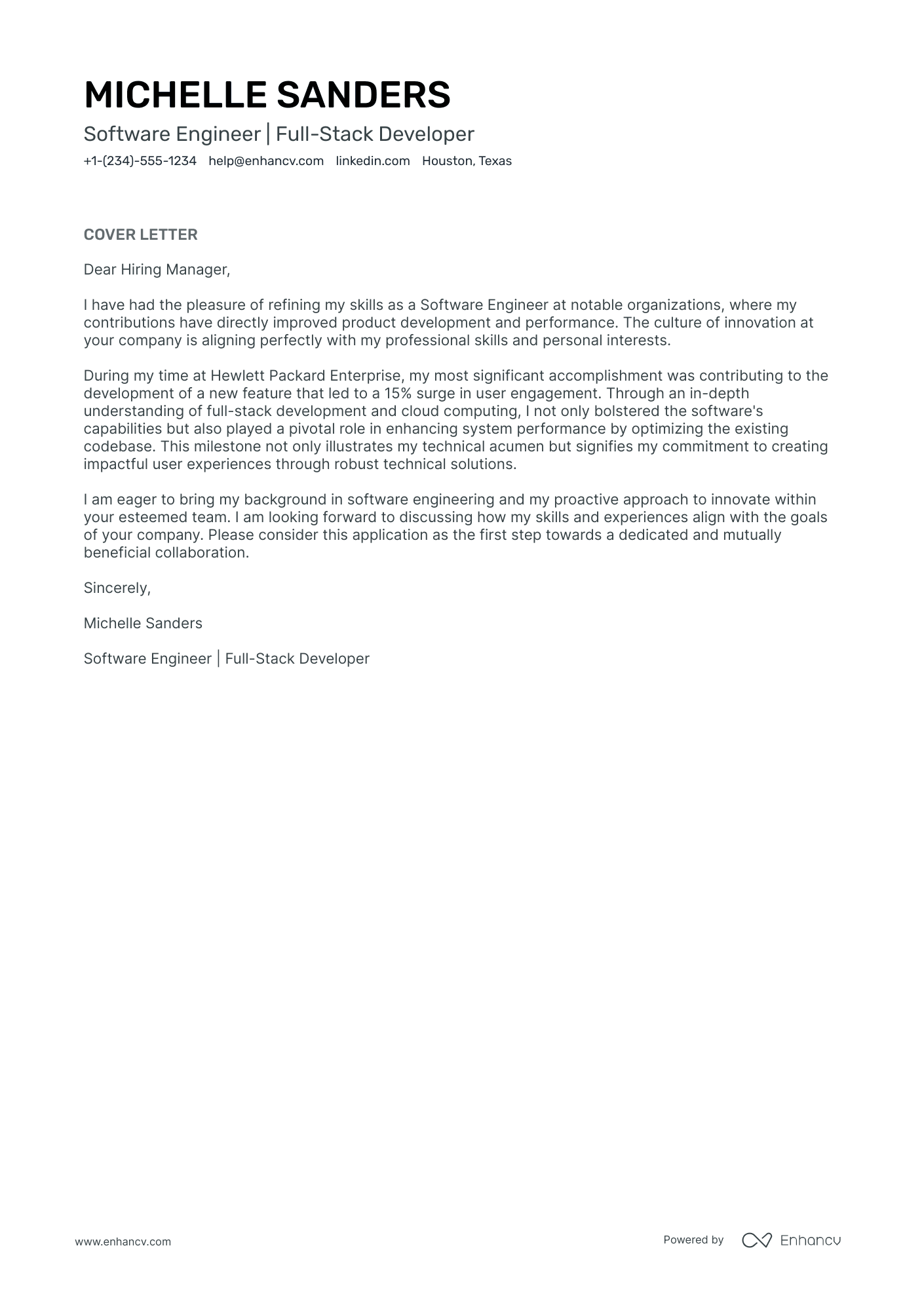 Junior Software Engineer Resume Example