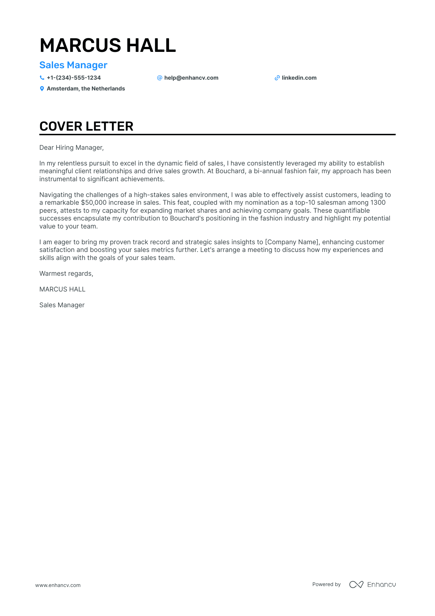 Salesman Resume Example
