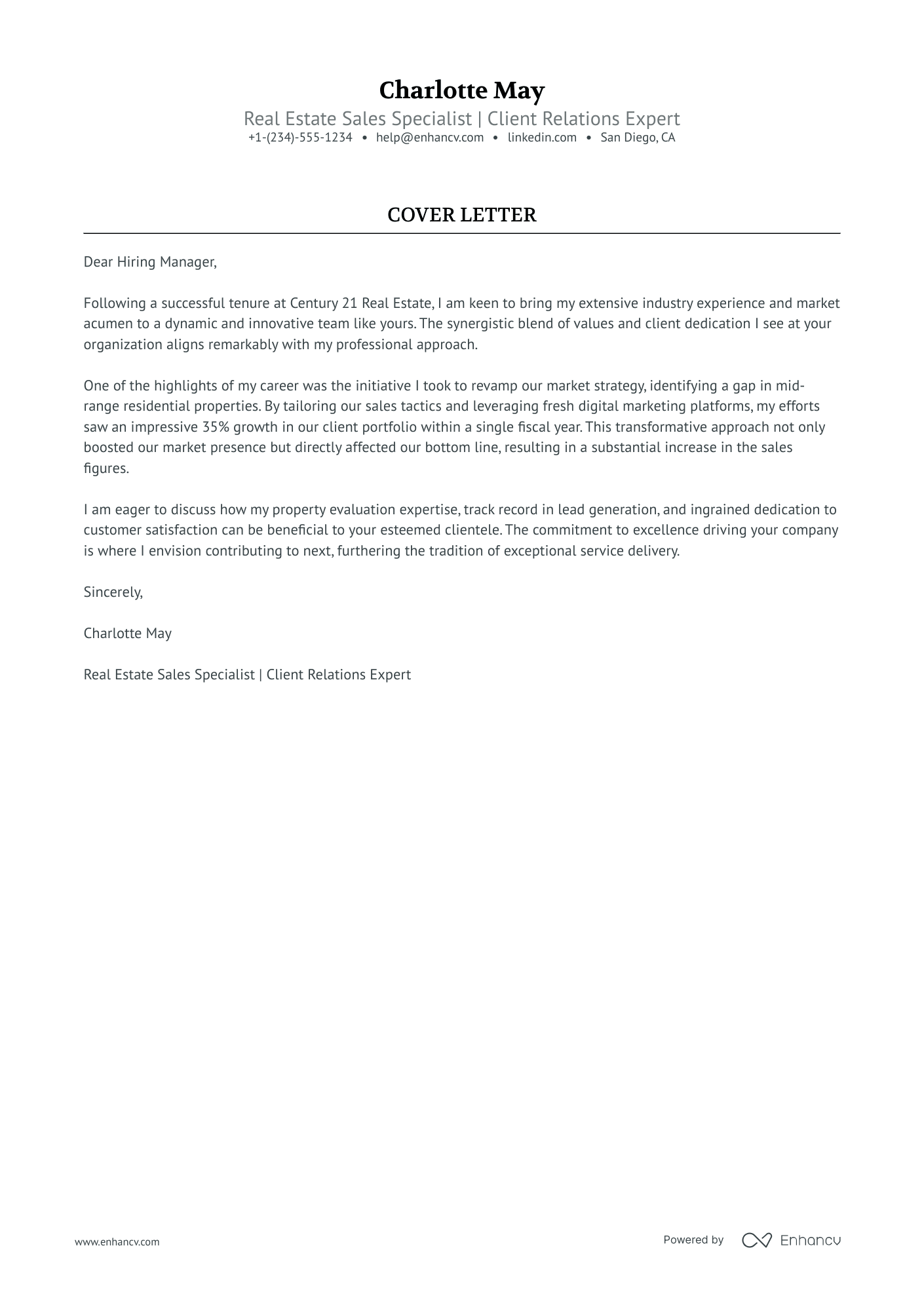 Real Estate Broker Resume Example