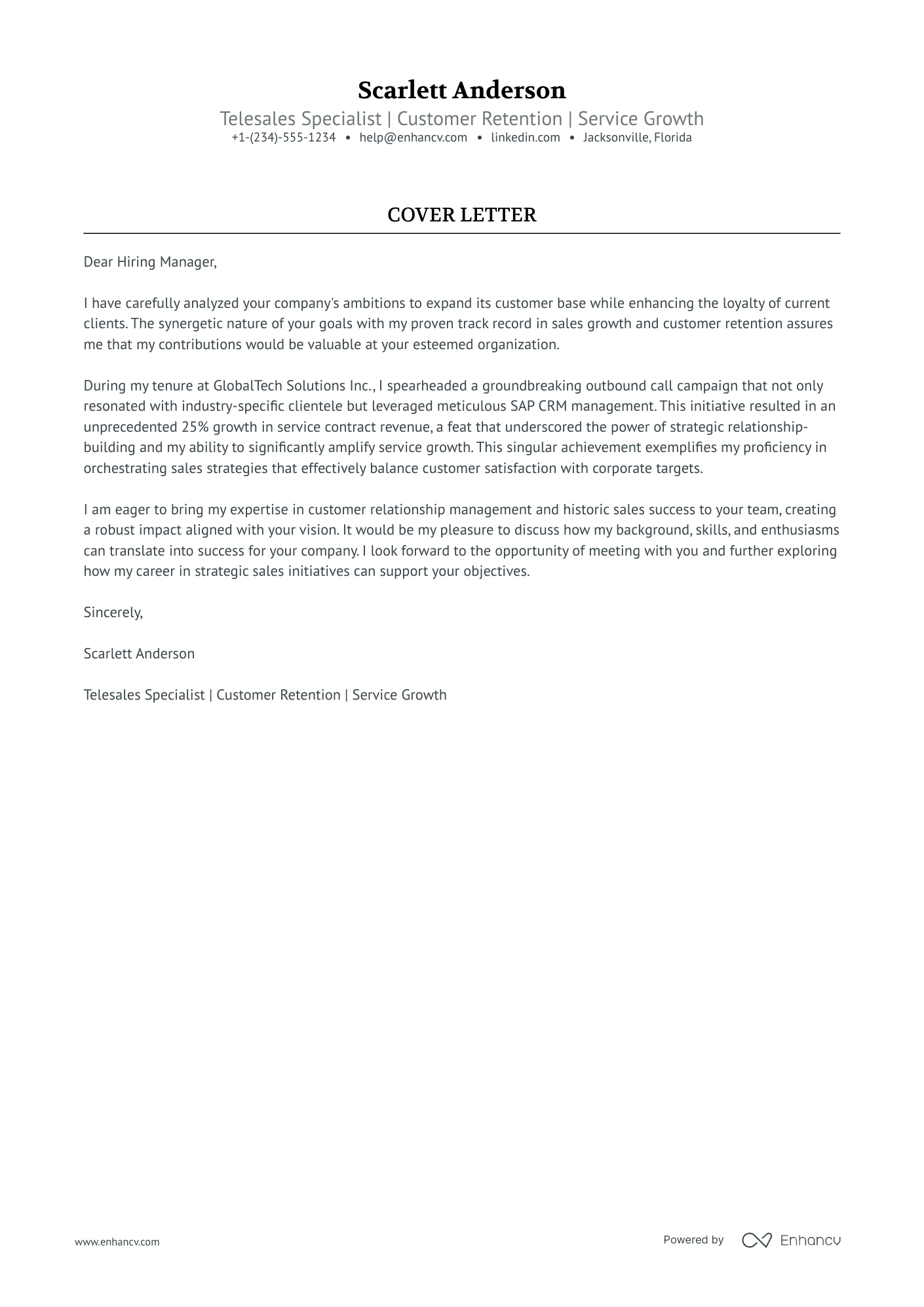 Telesales Representative Resume Example