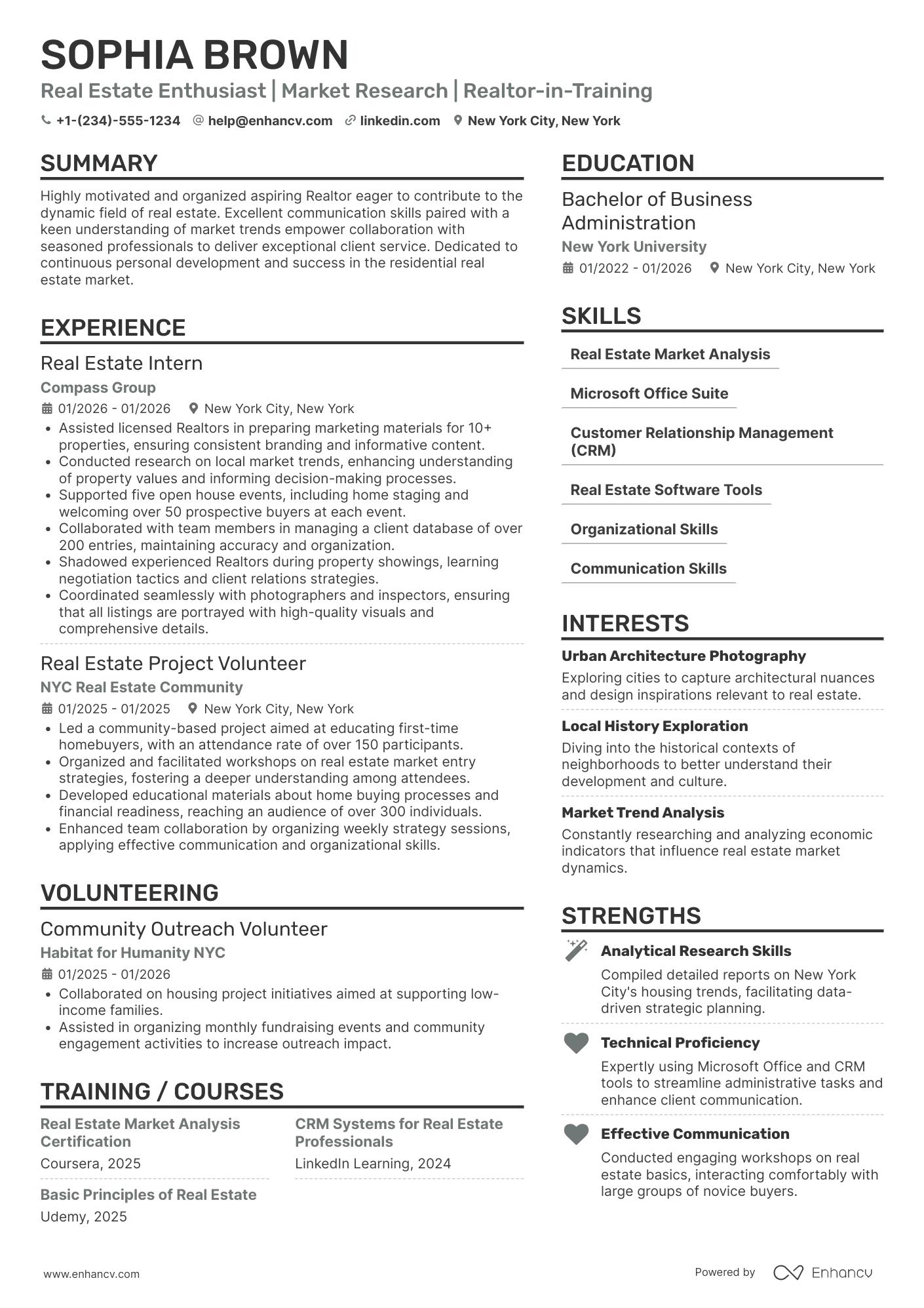 Realtor Trainee Resume Example