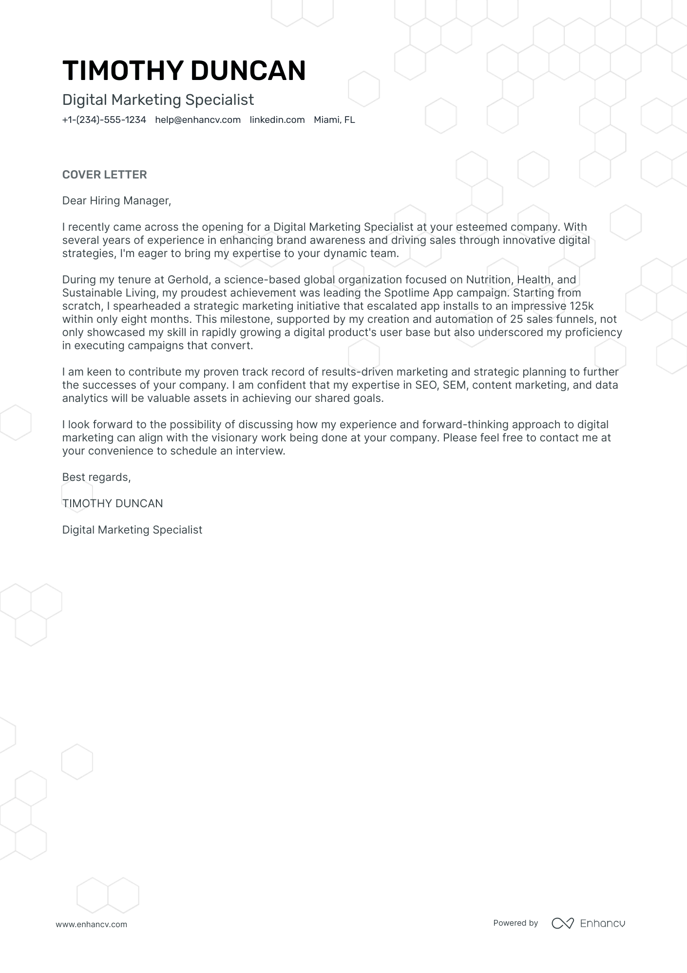 Digital Marketing Specialist Resume Example