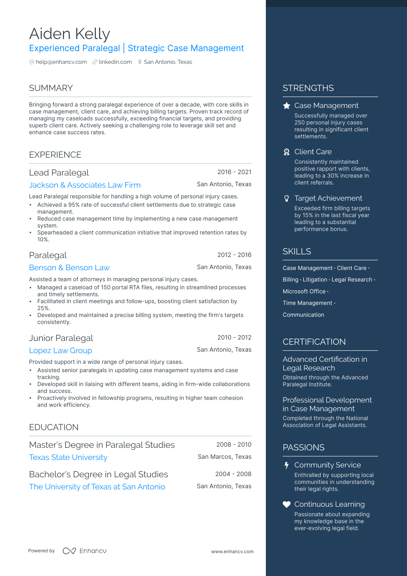 Personal Injury Paralegal Resume Example