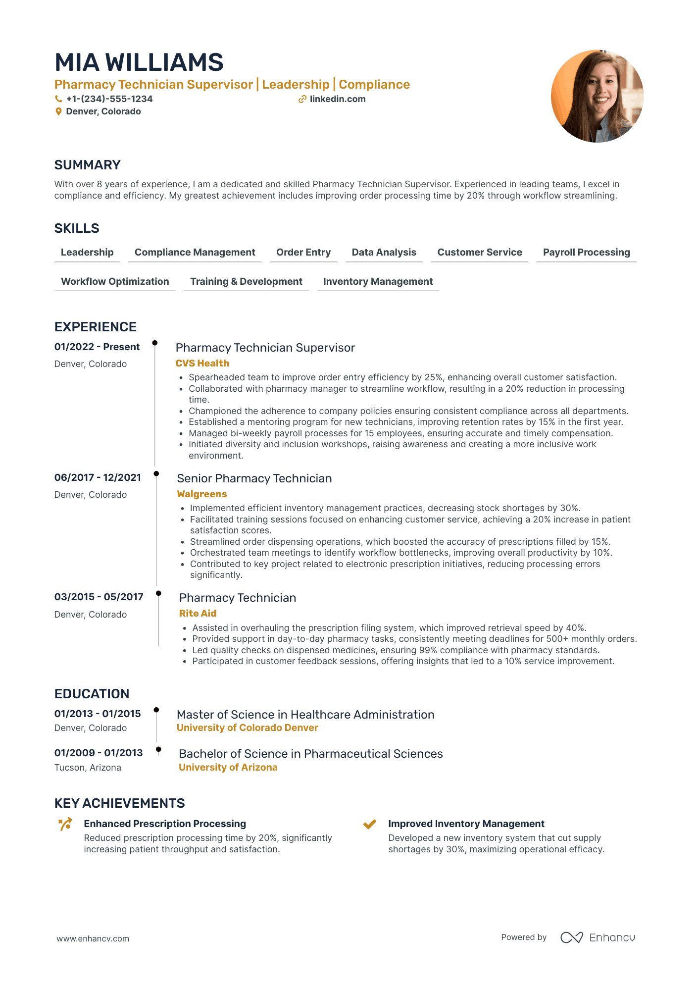 Data Entry Supervisor Resume Example