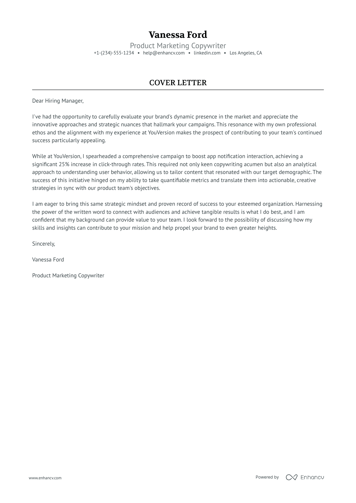 Product Marketing Resume Example