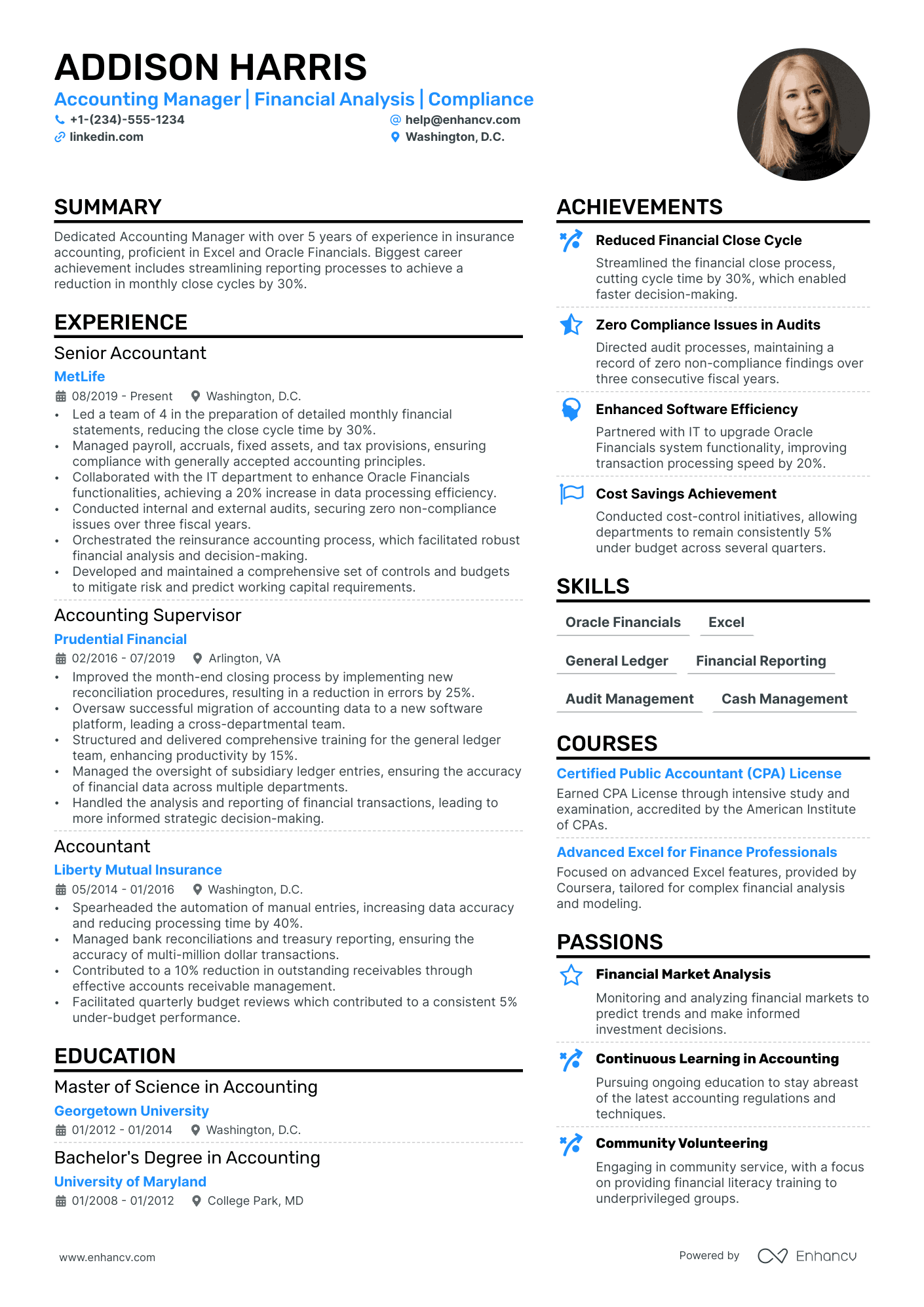 General Ledger Accounting Resume Example