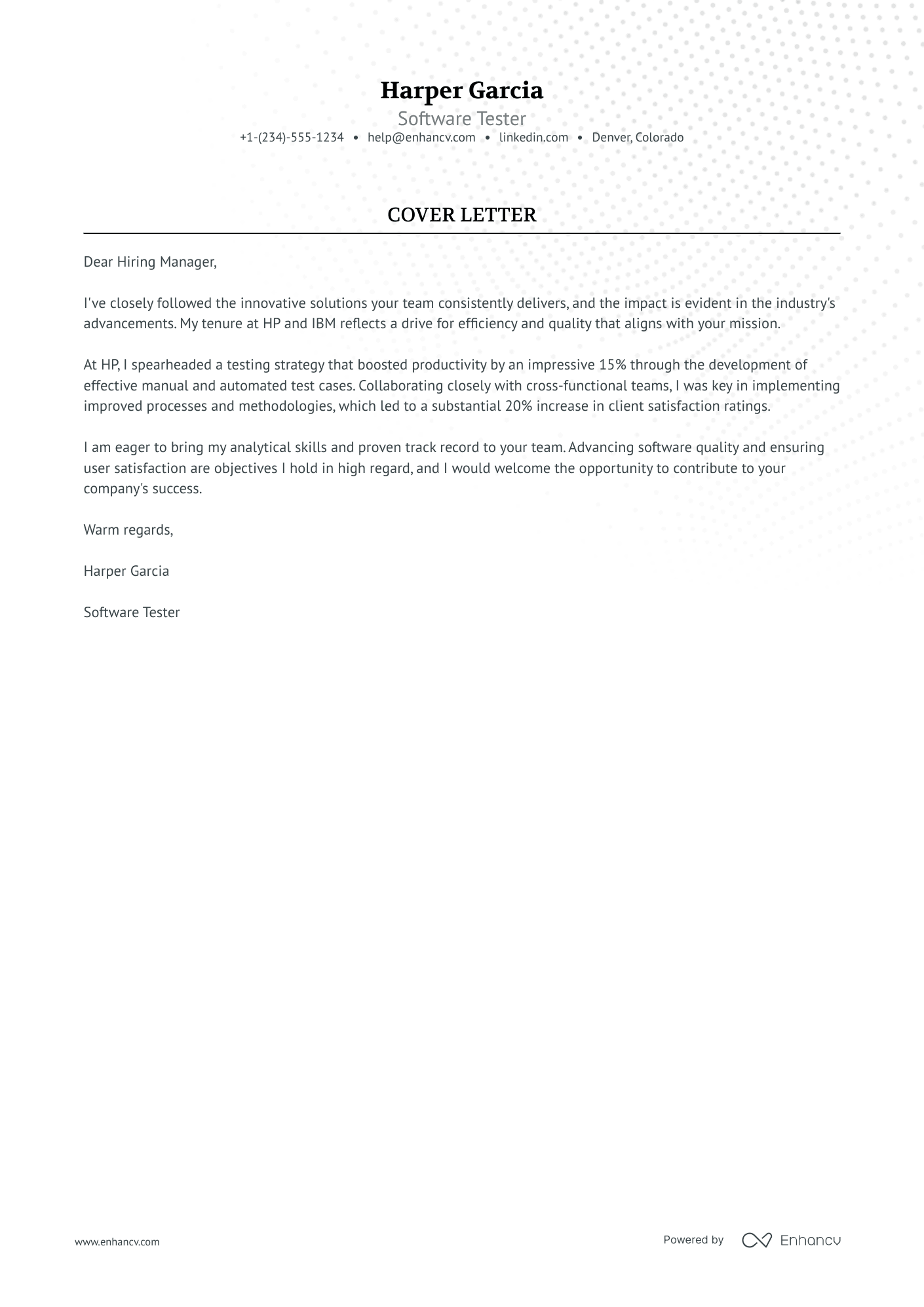 Junior Manual Tester Resume Example