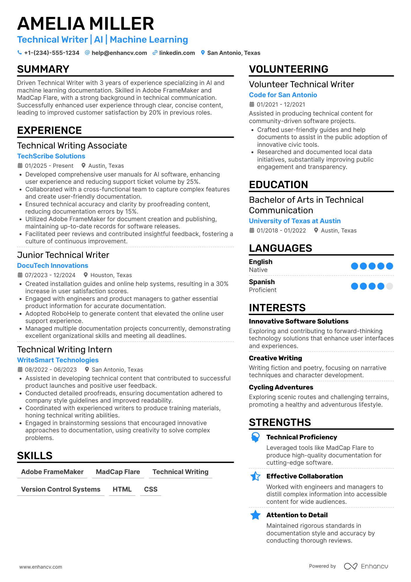 Technical Writing Associate Resume Example