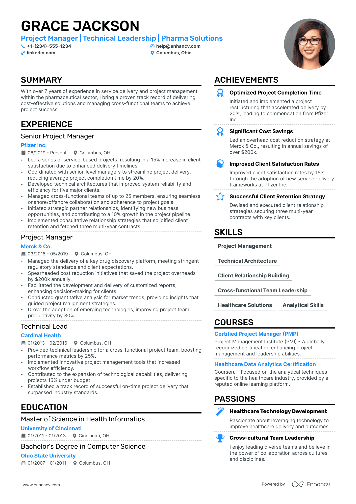 Service Delivery Manager Resume Example