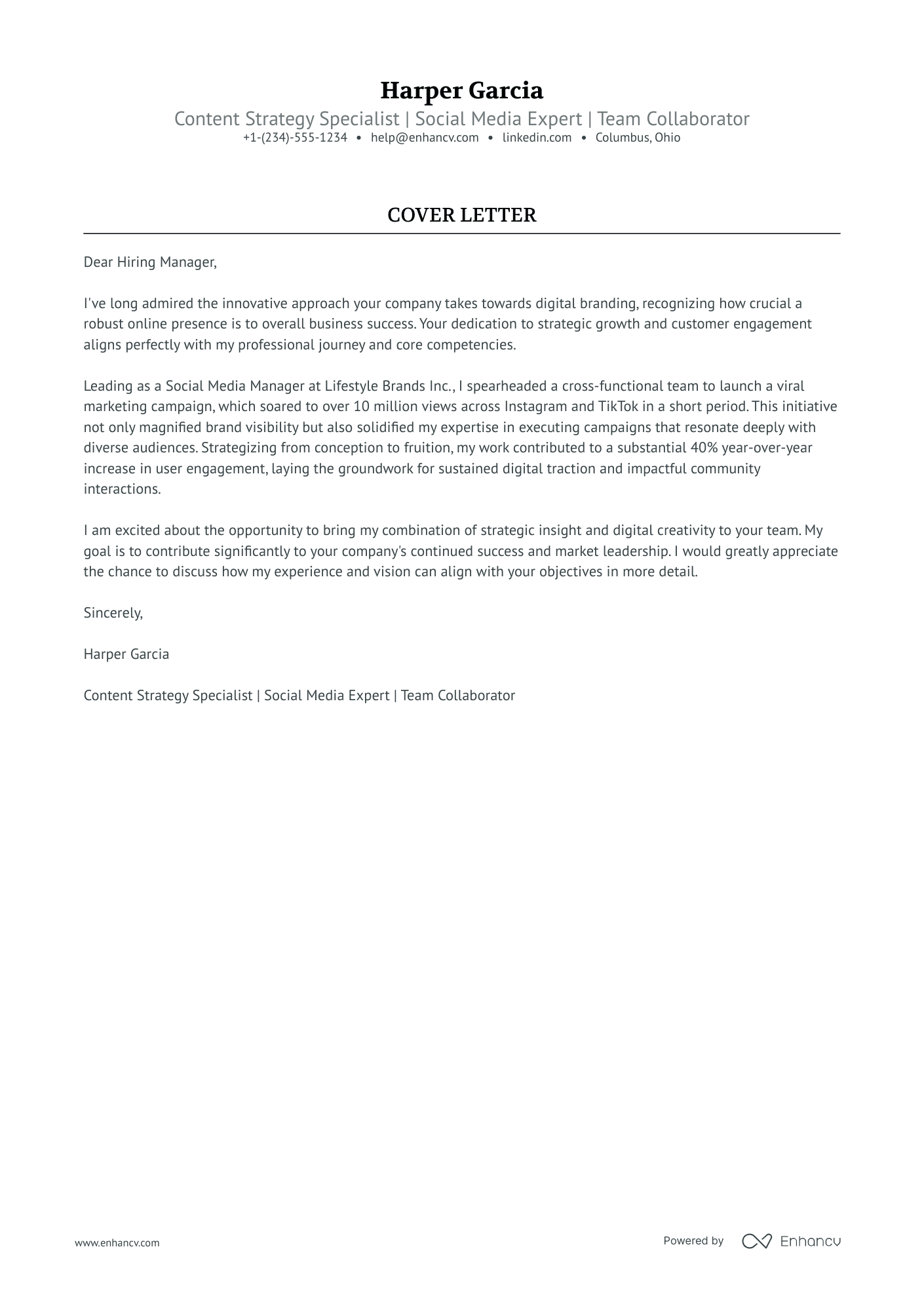 Social Media Coordinator Resume Example