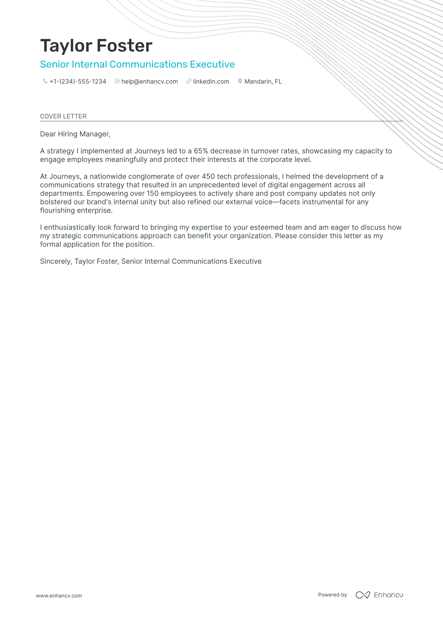 Internal Communications Resume Example