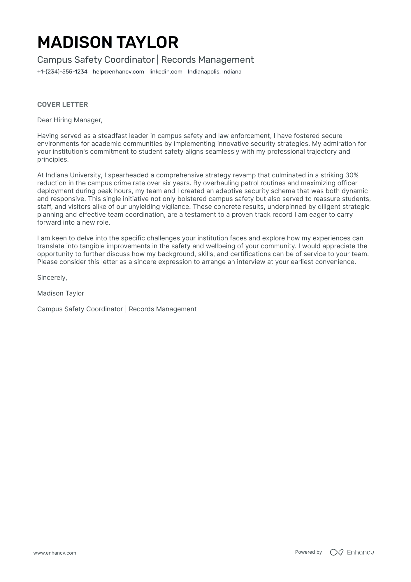 Federal Police Officer Resume Example