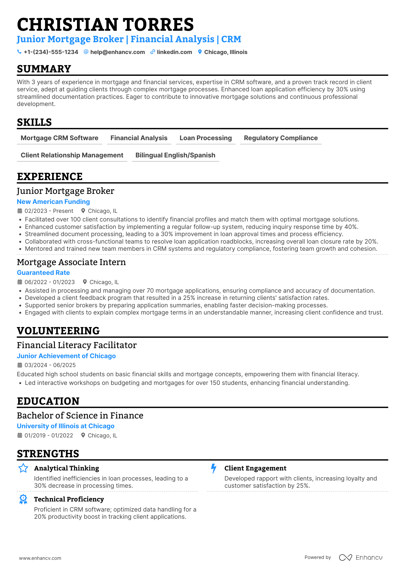 Mortgage Broker Associate Resume Example