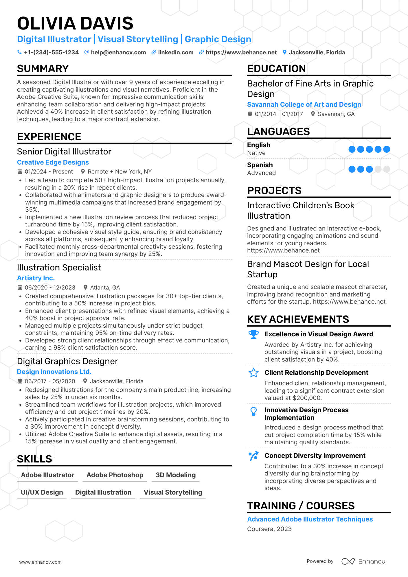 Digital Illustrator Resume Example