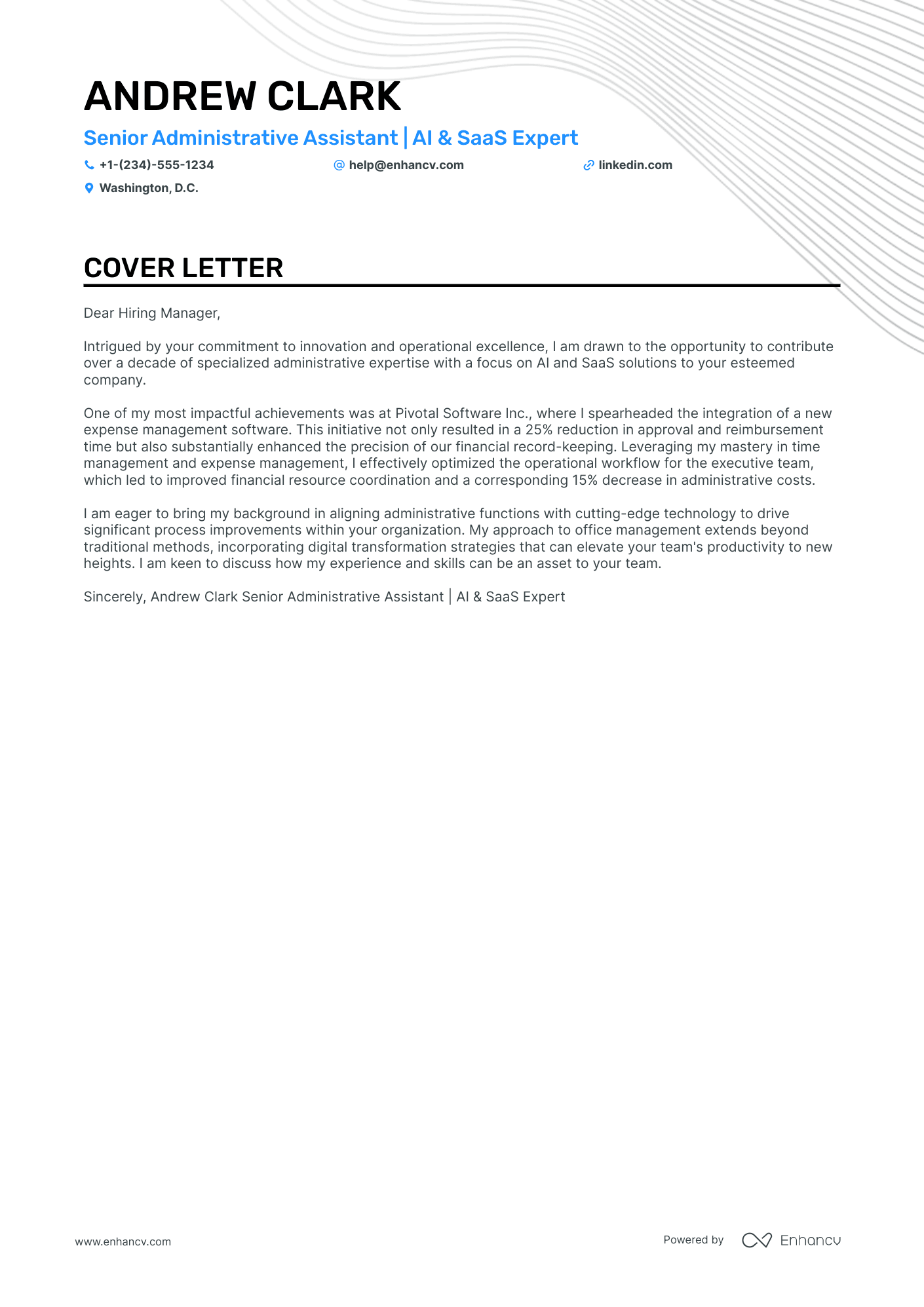 Executive Administrative Assistant Resume Example