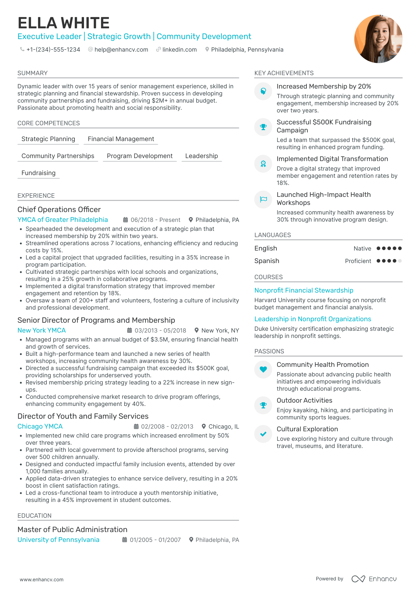 Operations CEO Resume Example