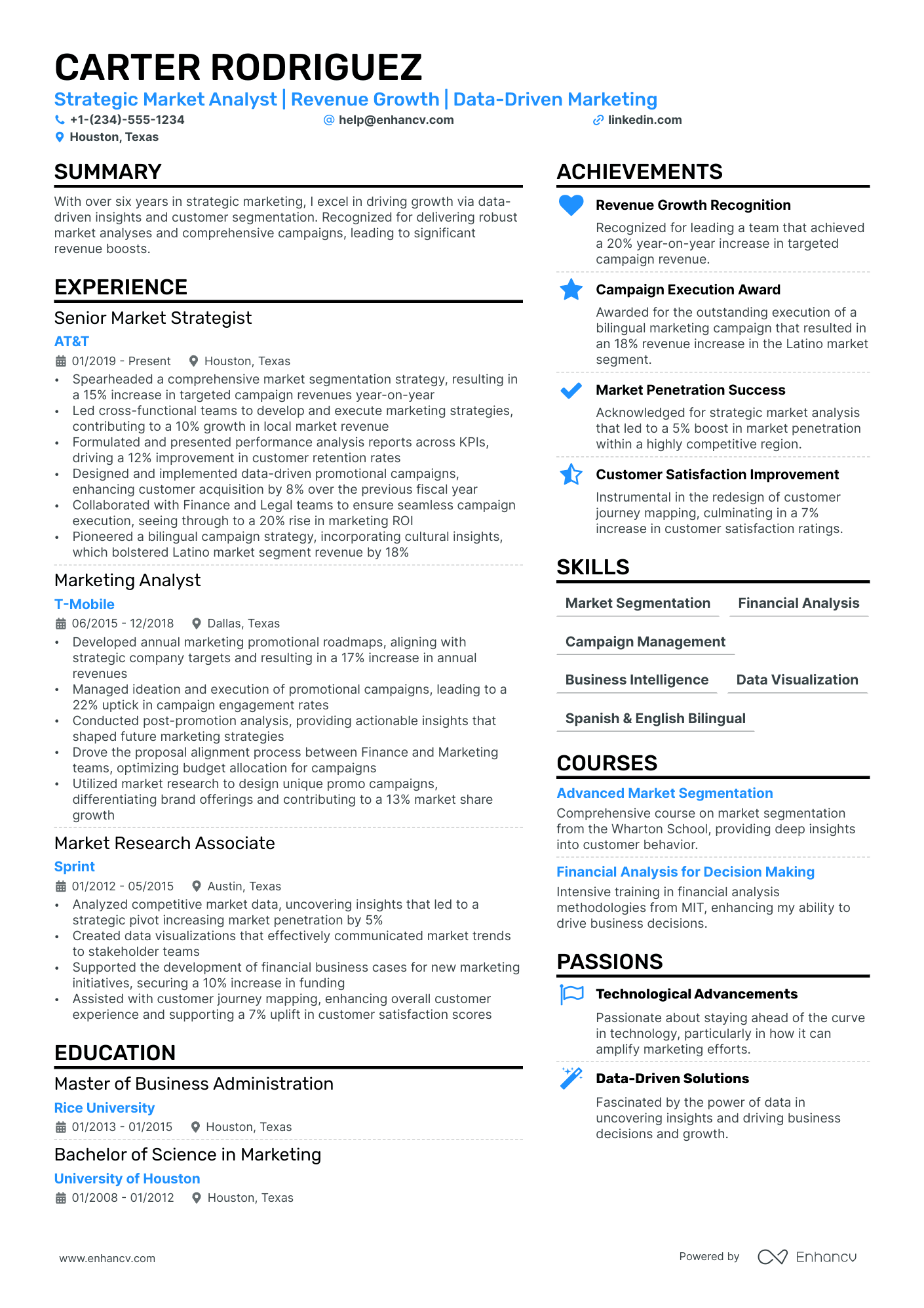 Product Development Manager Resume Example