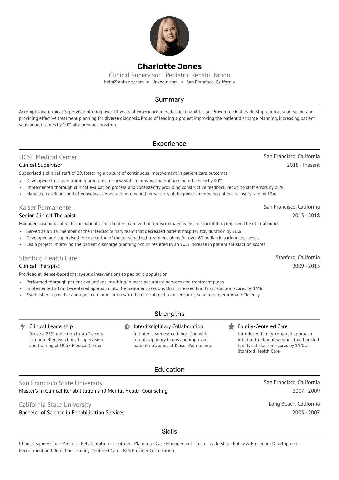 Experienced Physical Therapist Resume Example