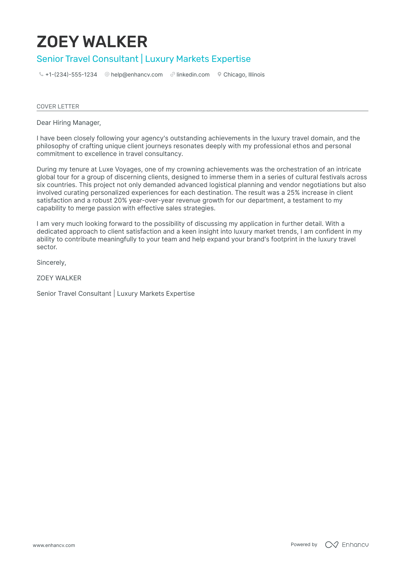 Travel Consultant Resume Example