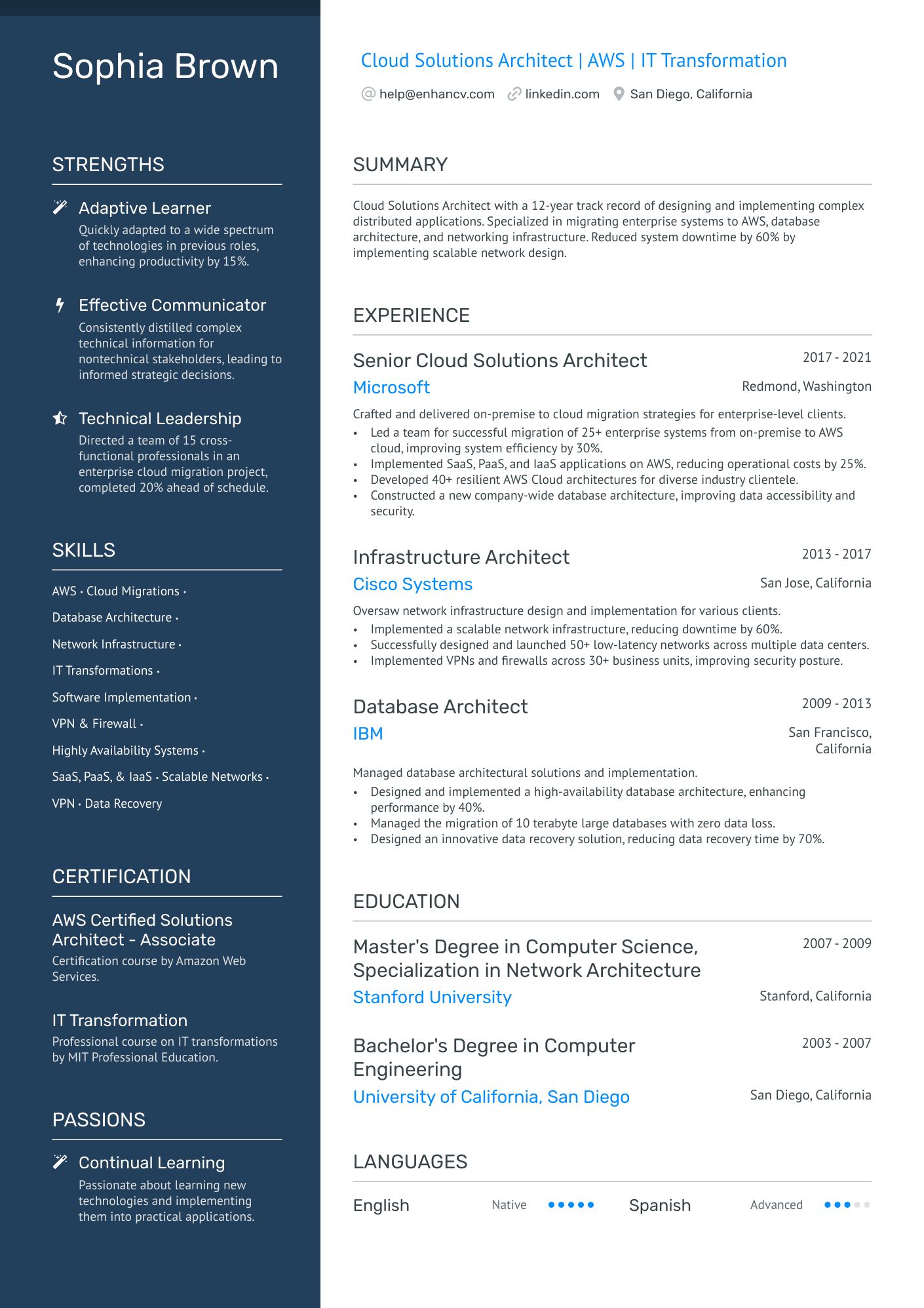 AWS Developer Resume Resume Example