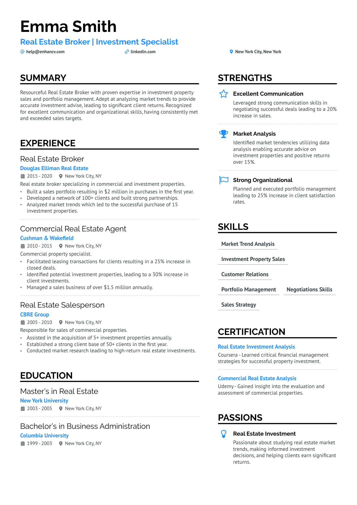 Real Estate Broker Resume Resume Example