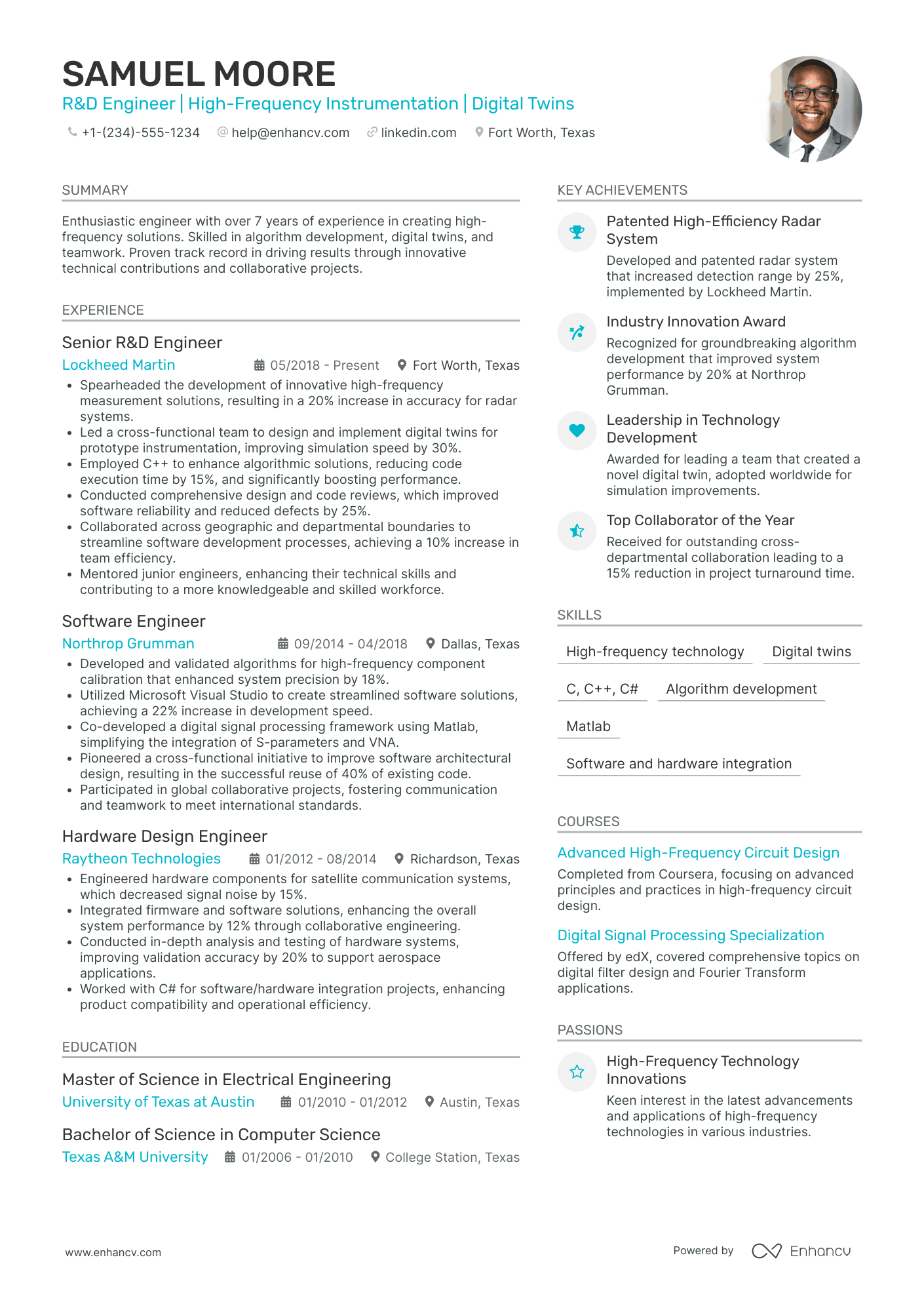 Research Software Engineer Resume Example