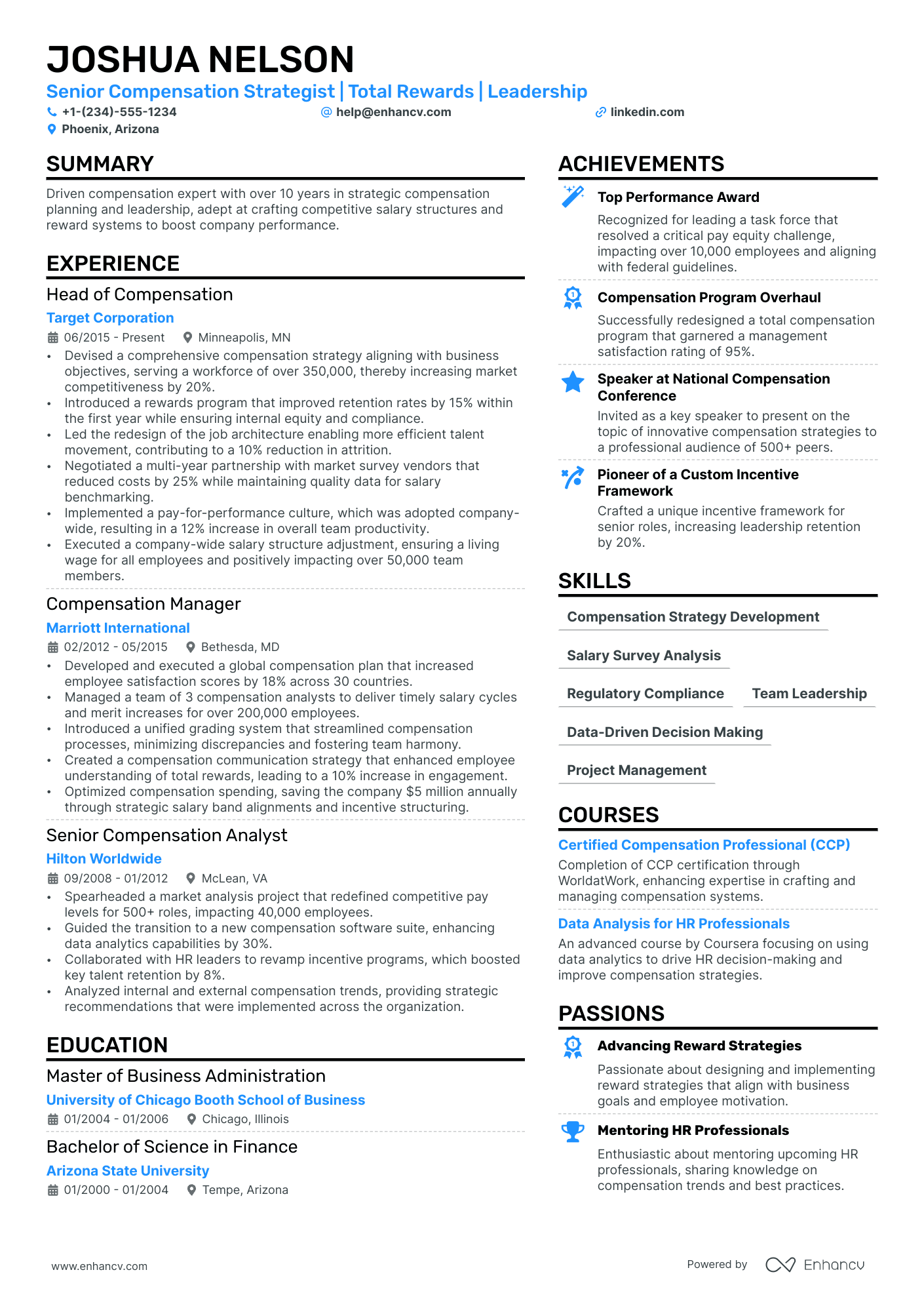 Senior Director Resume Example