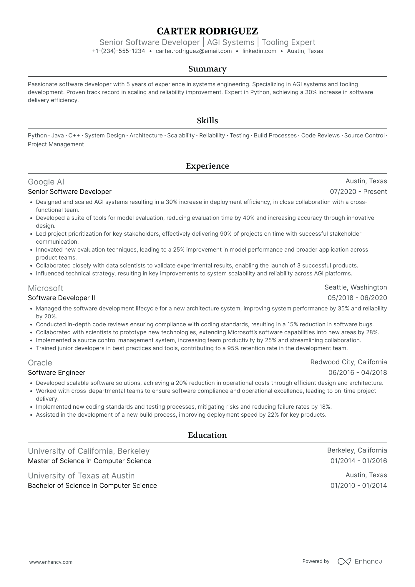 Machine Learning Programmer Resume Example