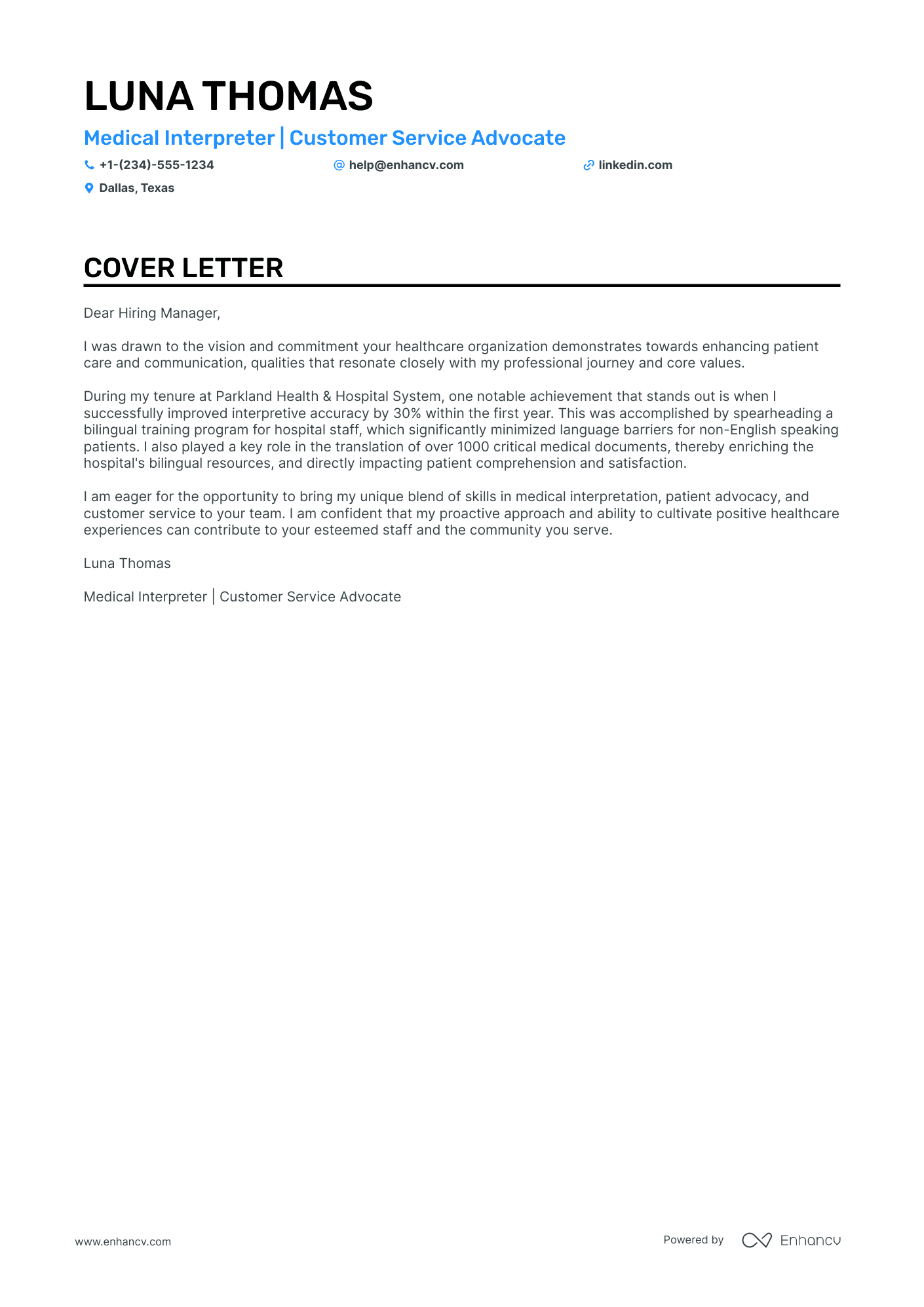 Spanish Interpreter Resume Example