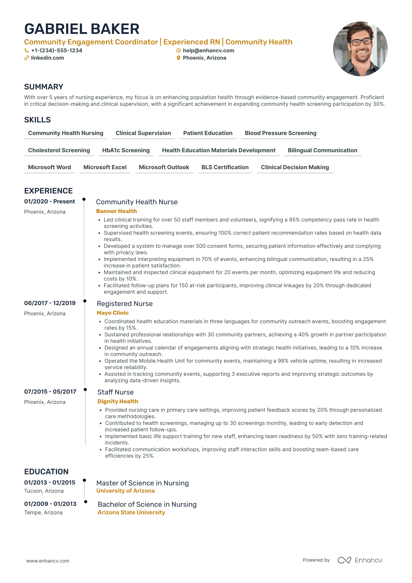 Community Engagement Program Manager Resume Example