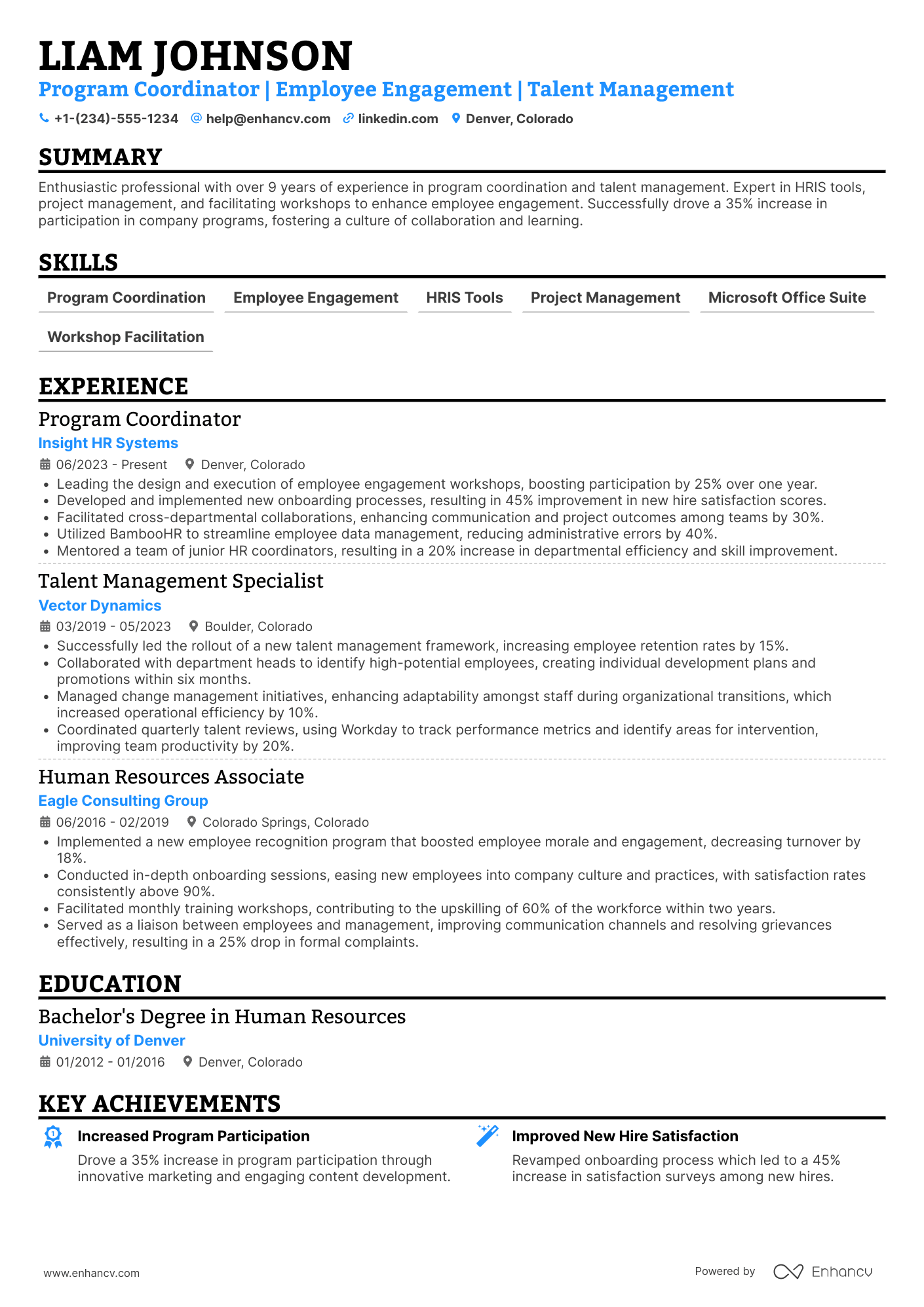 Returning To Work Resume Example