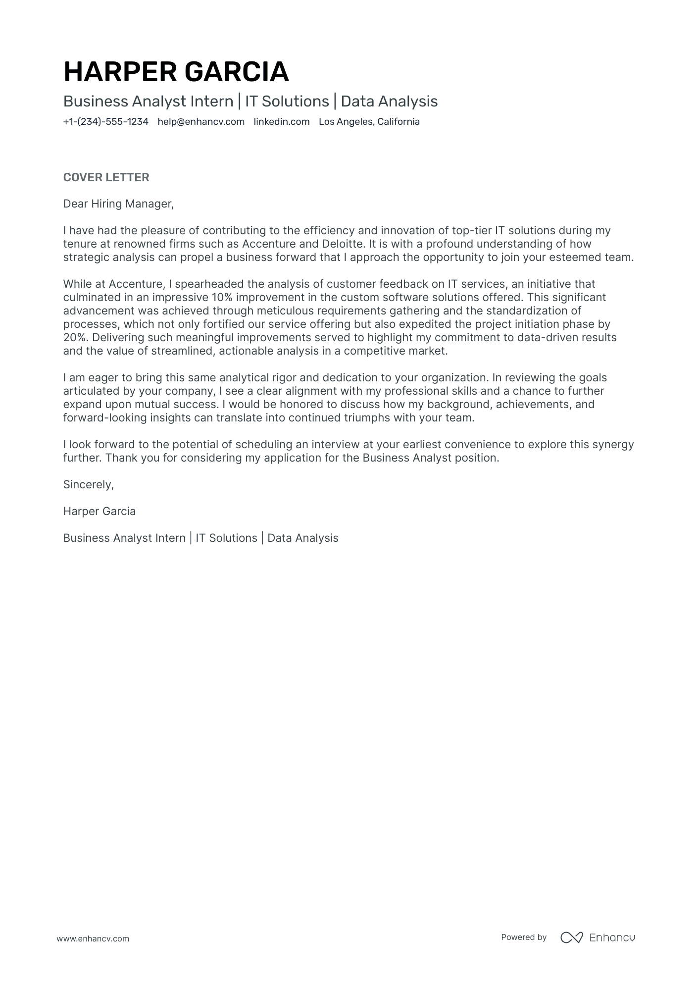 Entry Level Business Analyst Resume Example