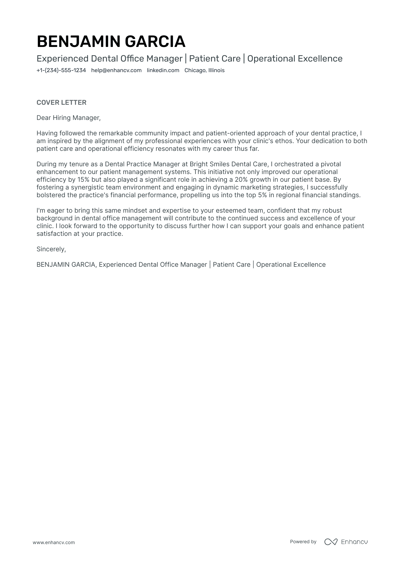 Dental Office Manager Resume Example