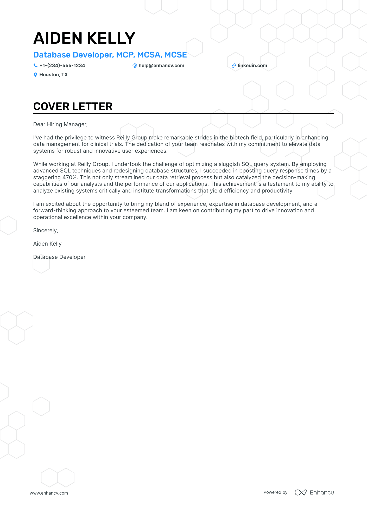 MongoDB Resume Example