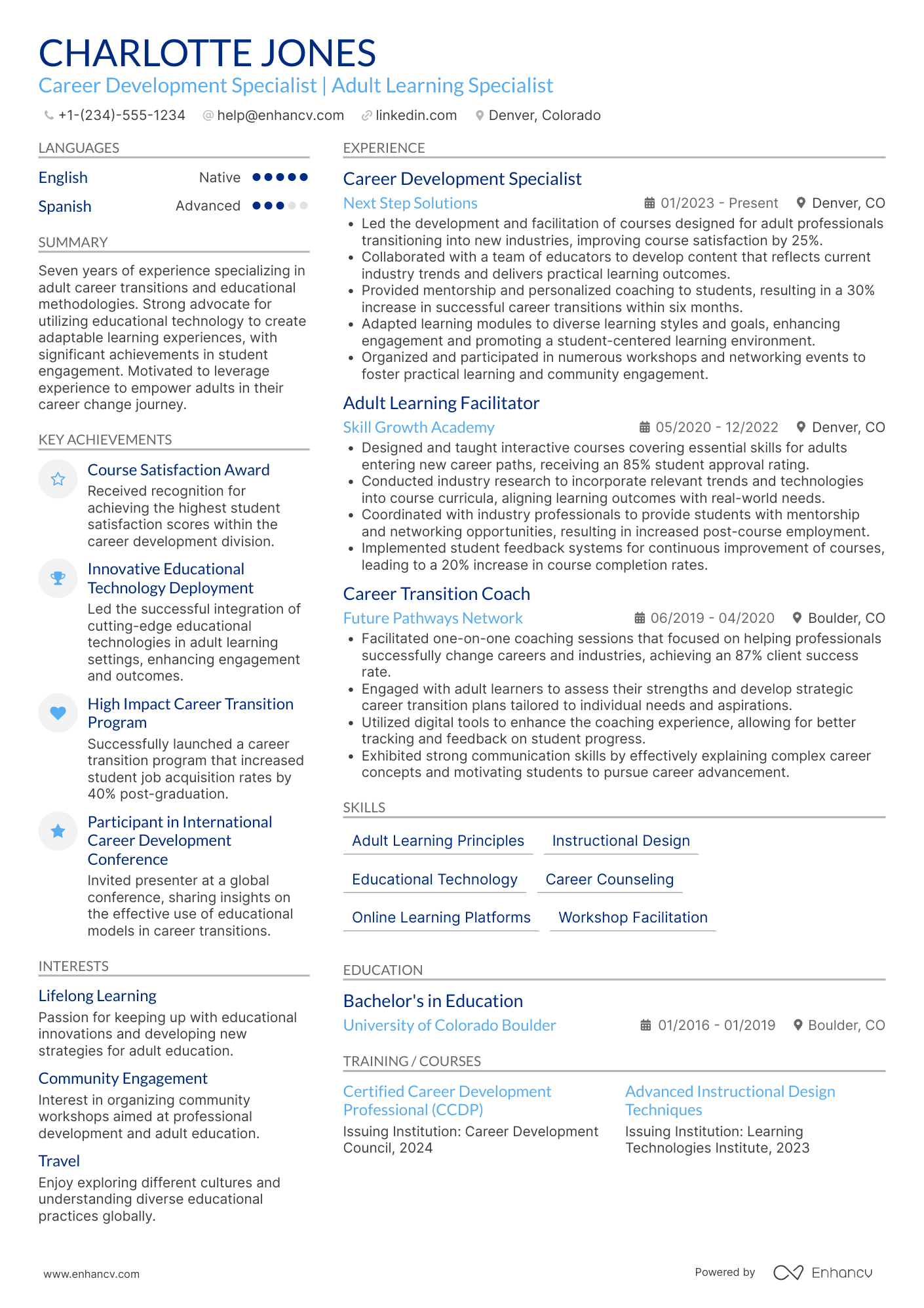 Teacher For Career Change Resume Example