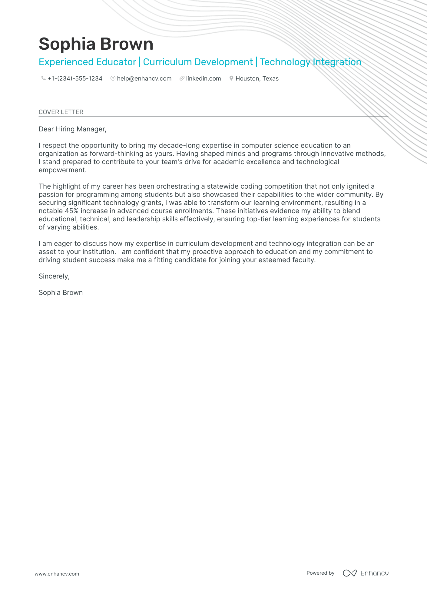 Computer Science Teacher Resume Example