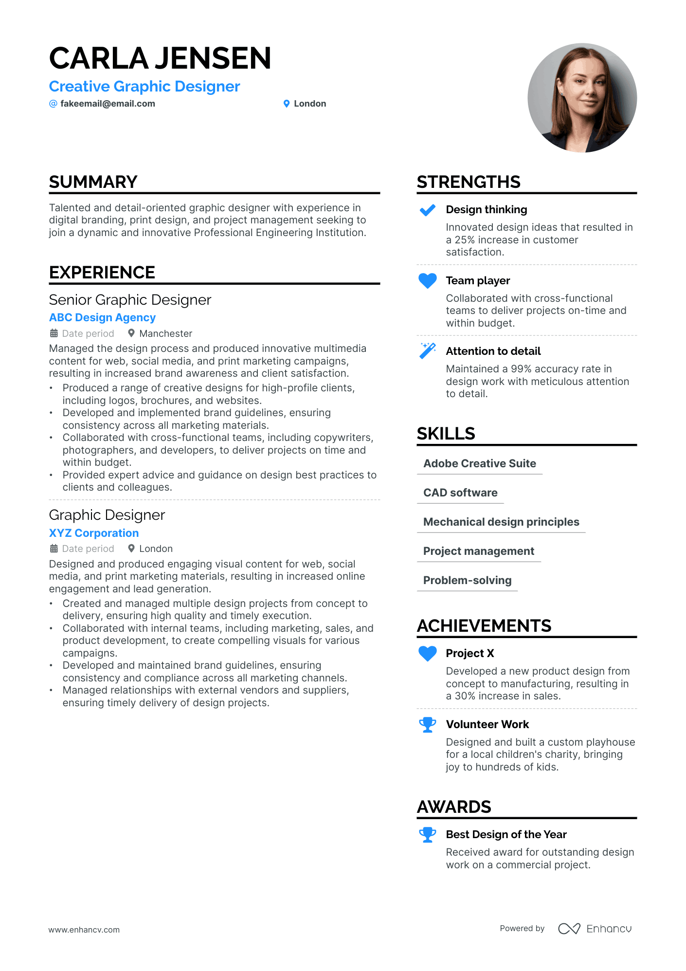 Mechanical Designer Resume Example