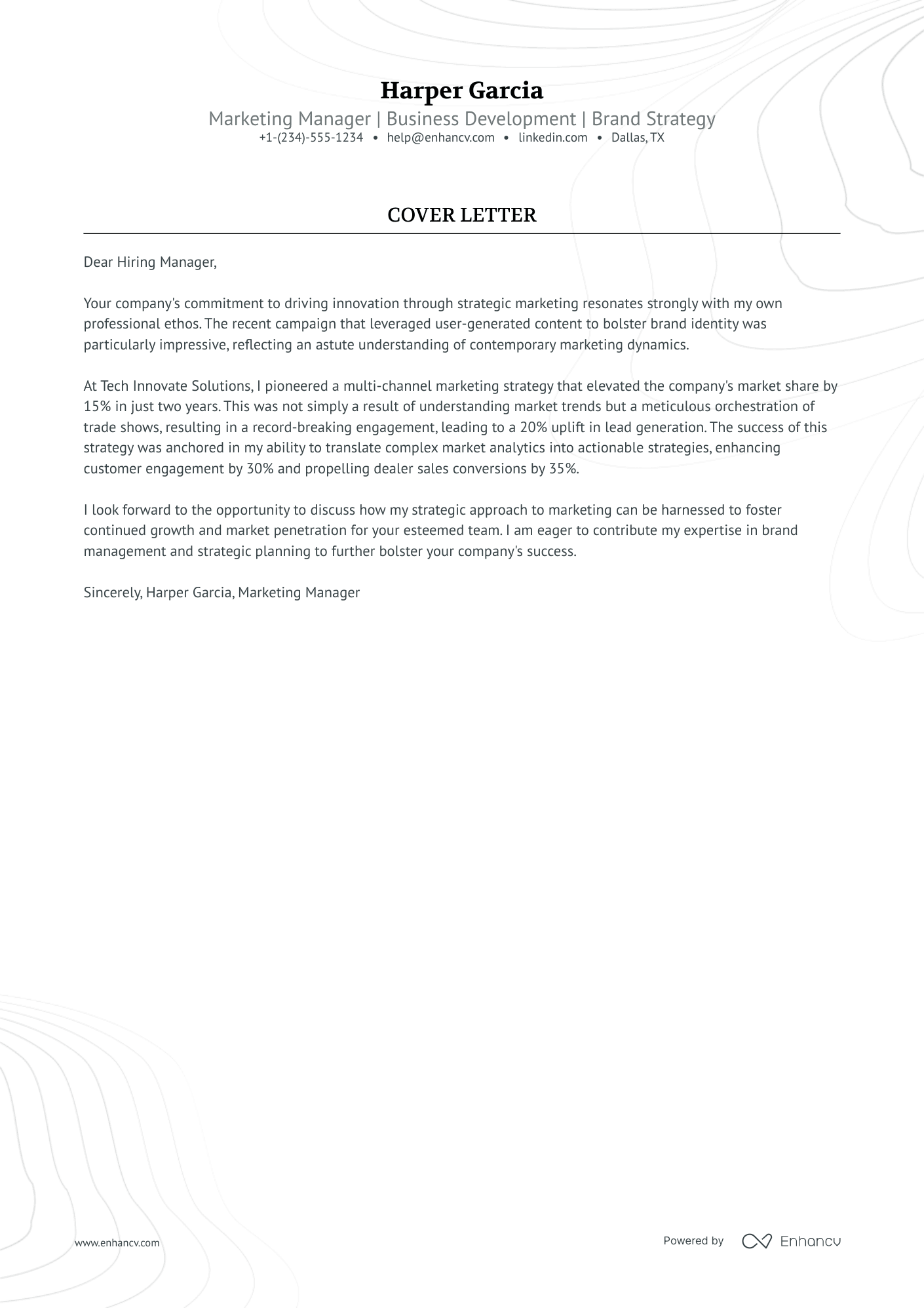 Regional Marketing Manager Resume Example