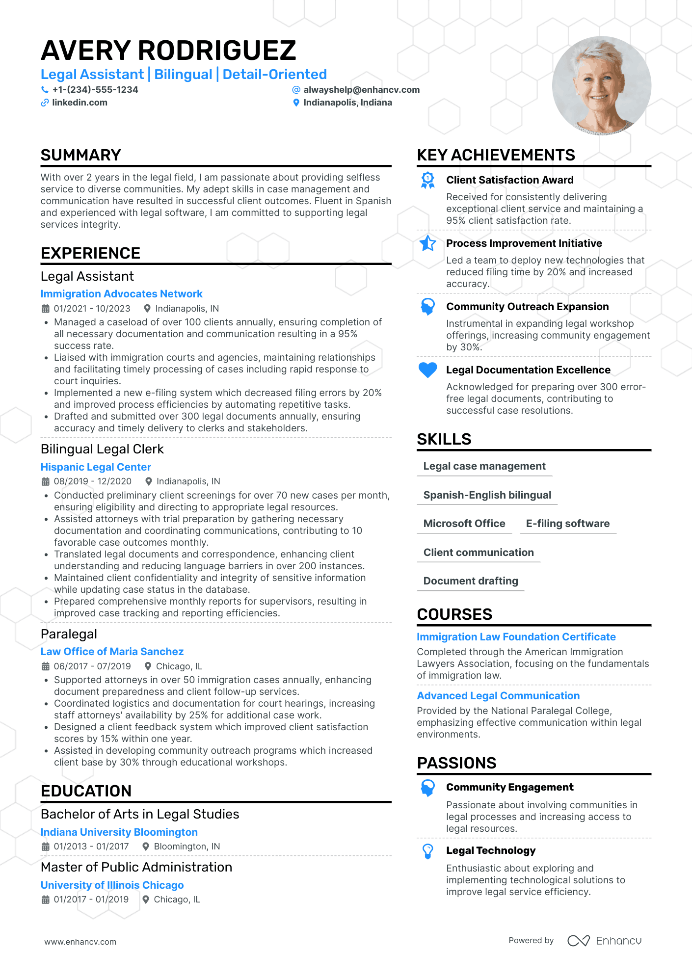 Immigration Legal Assistant Resume Example