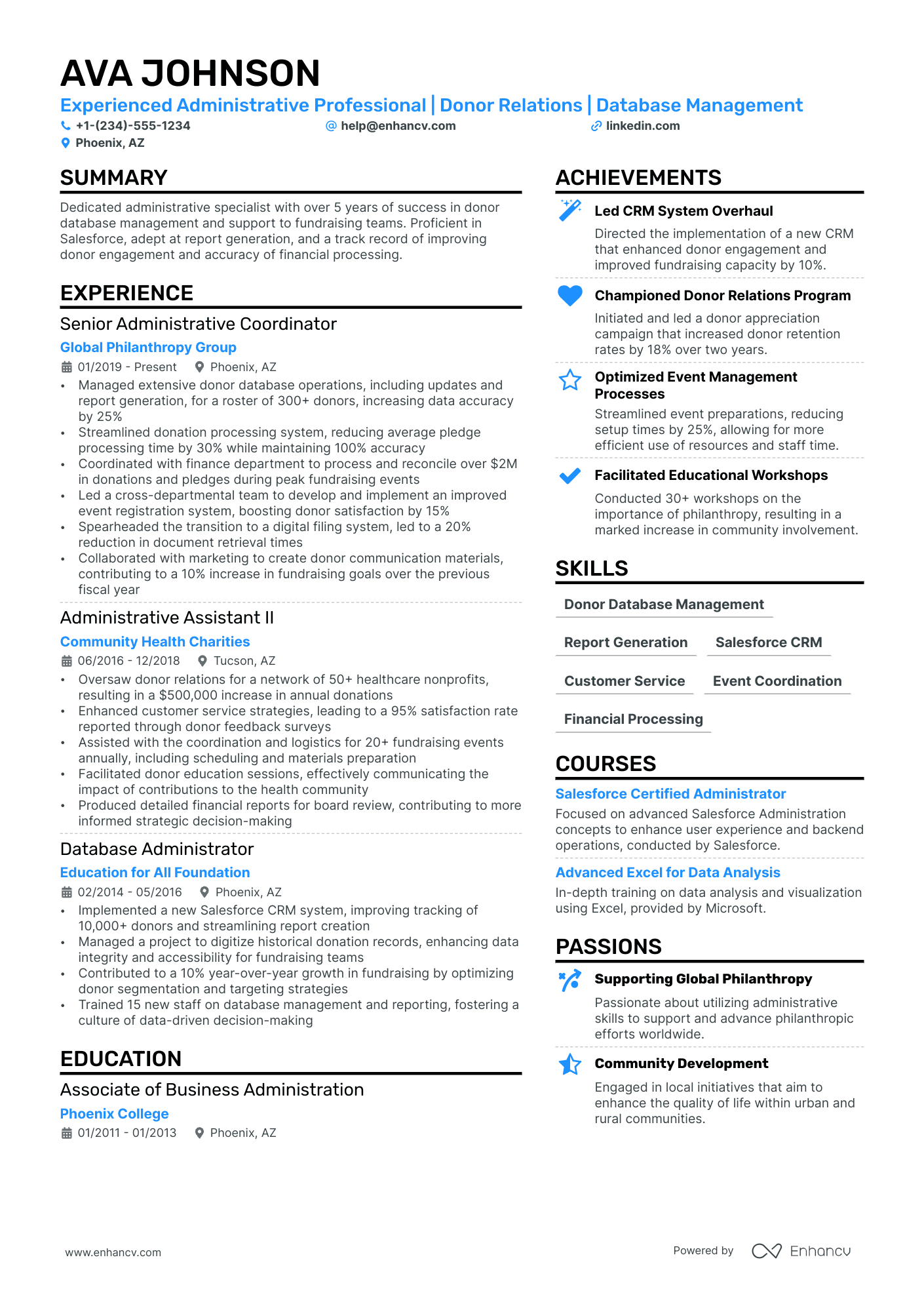 Temporary Administrative Assistant Resume Example