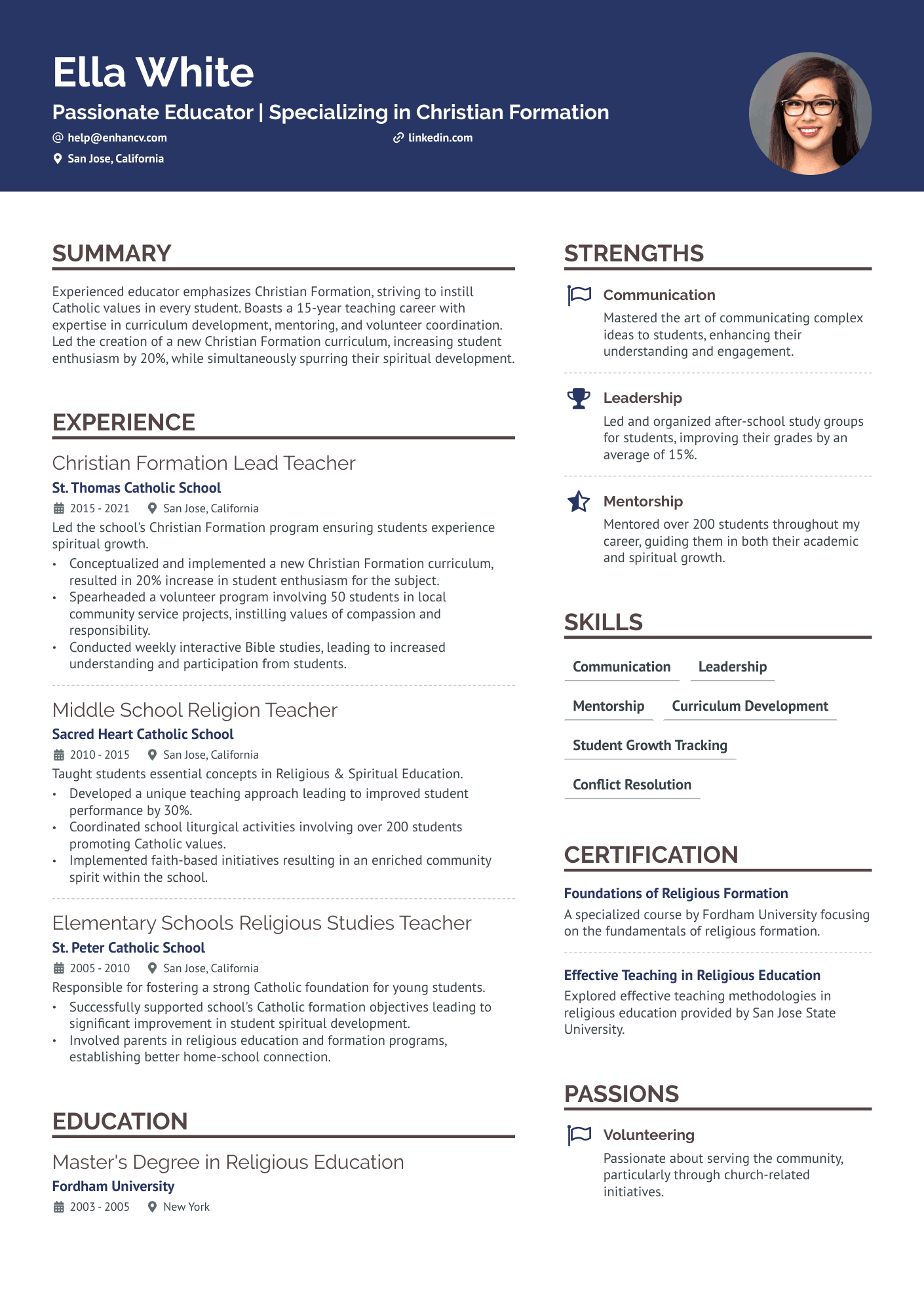 Long Term Substitute Teacher Resume Example