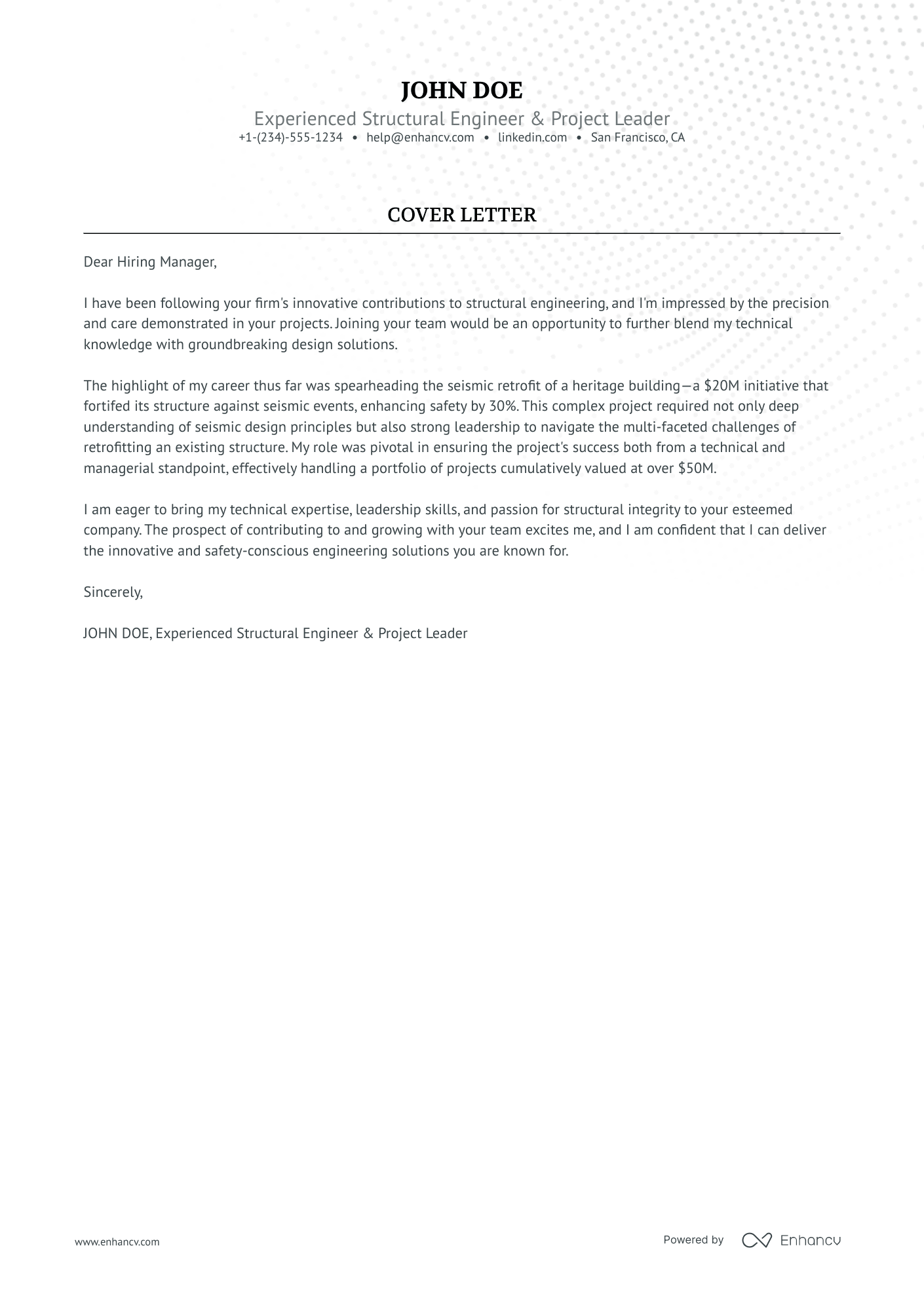 Structural Engineer Resume Example
