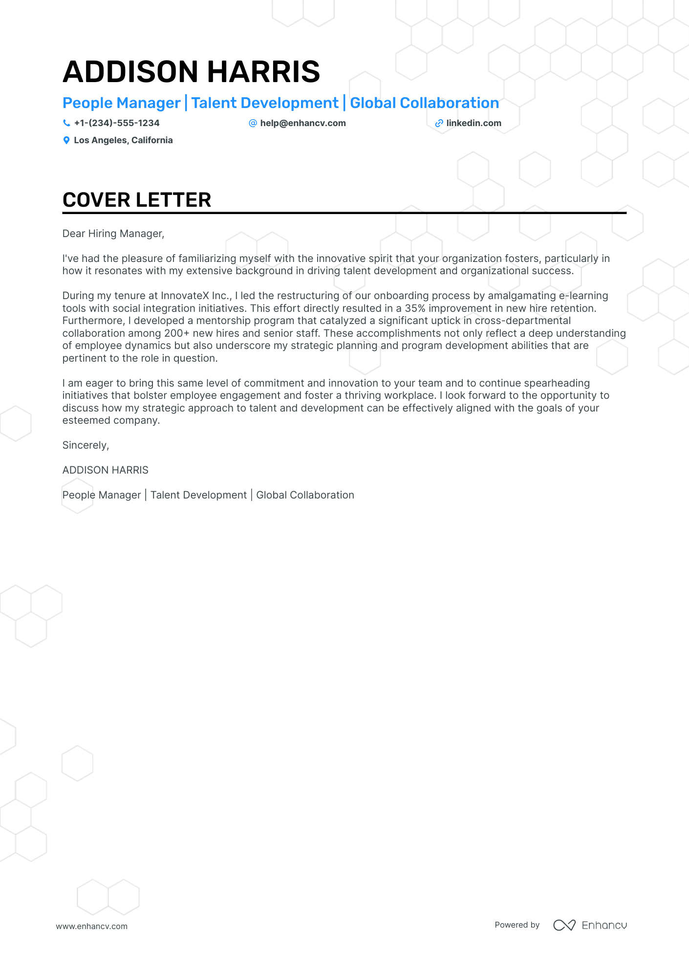 People Manager Resume Example