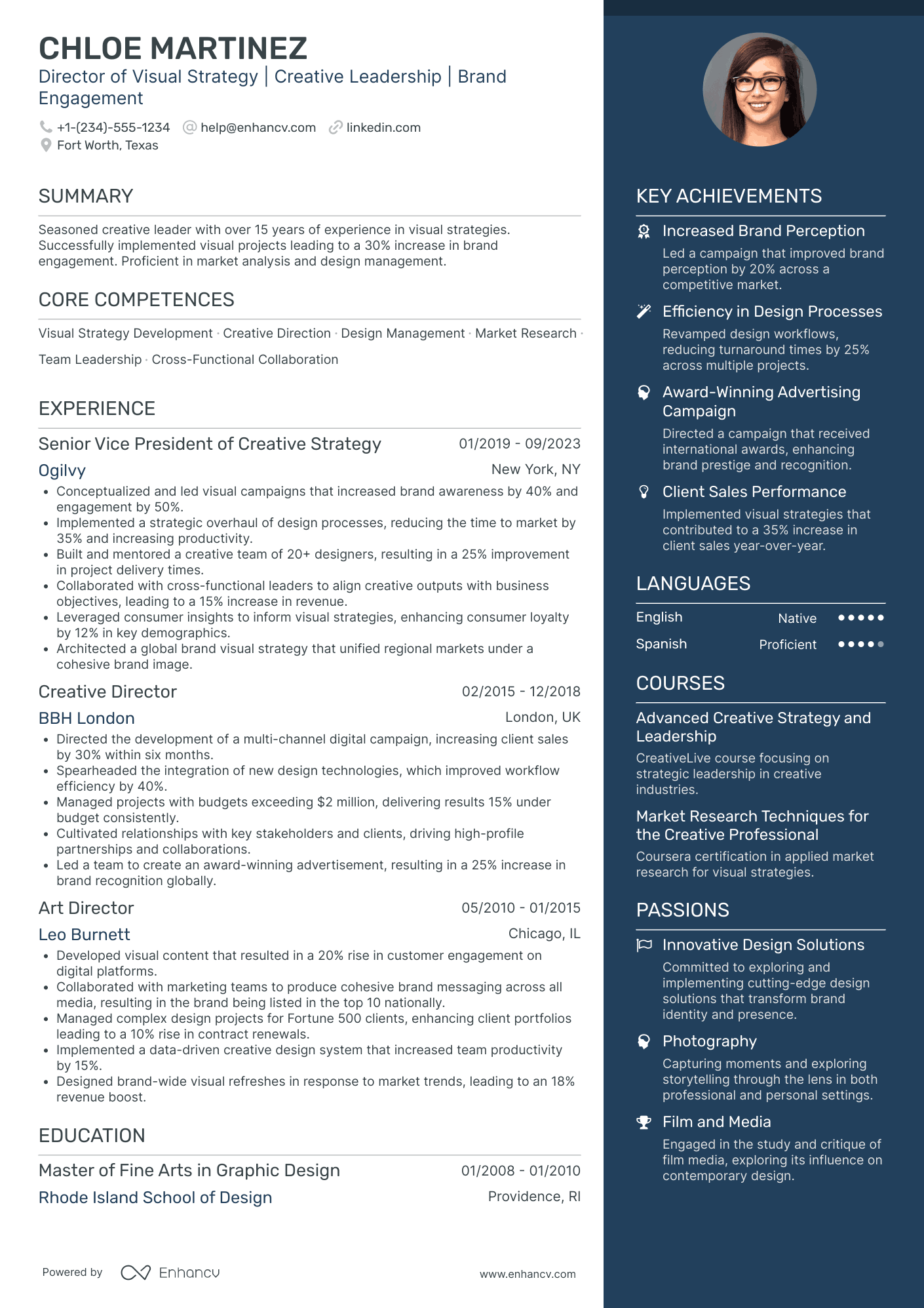 Chief Brand Experience Officer Resume Example