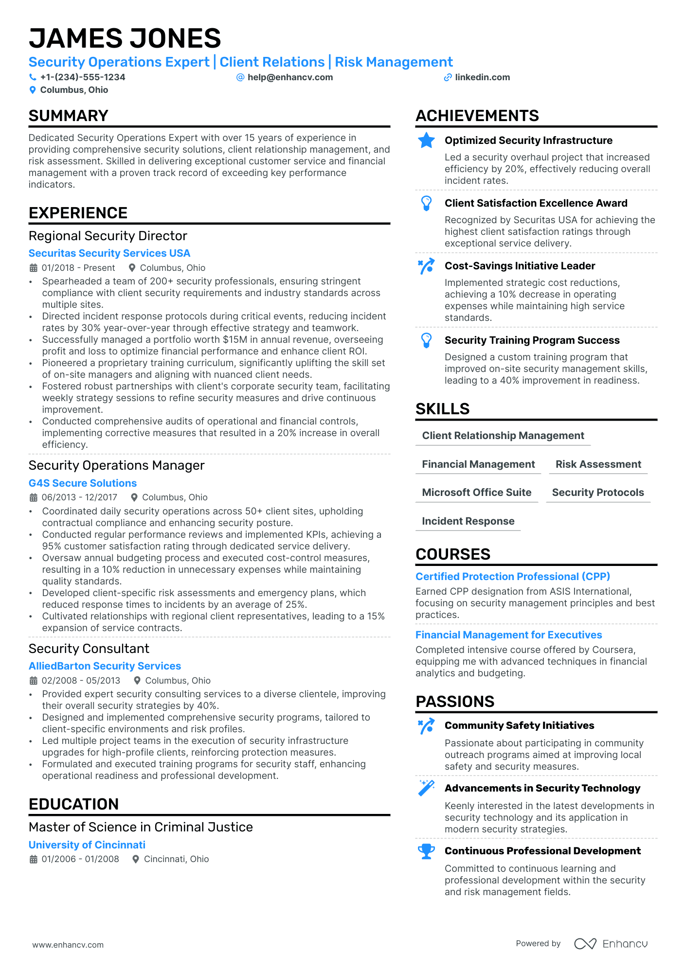 Portfolio Manager Resume Example