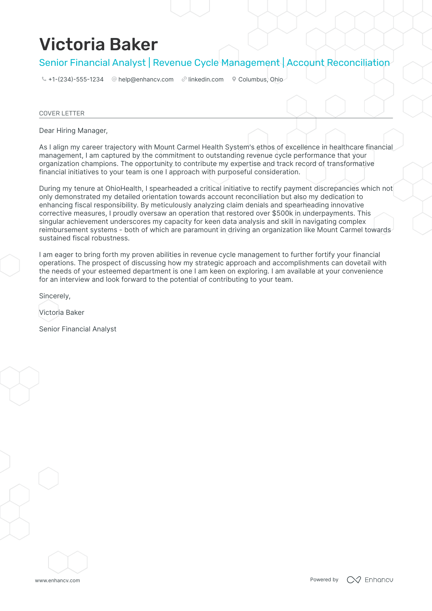 Financial Representative Resume Example
