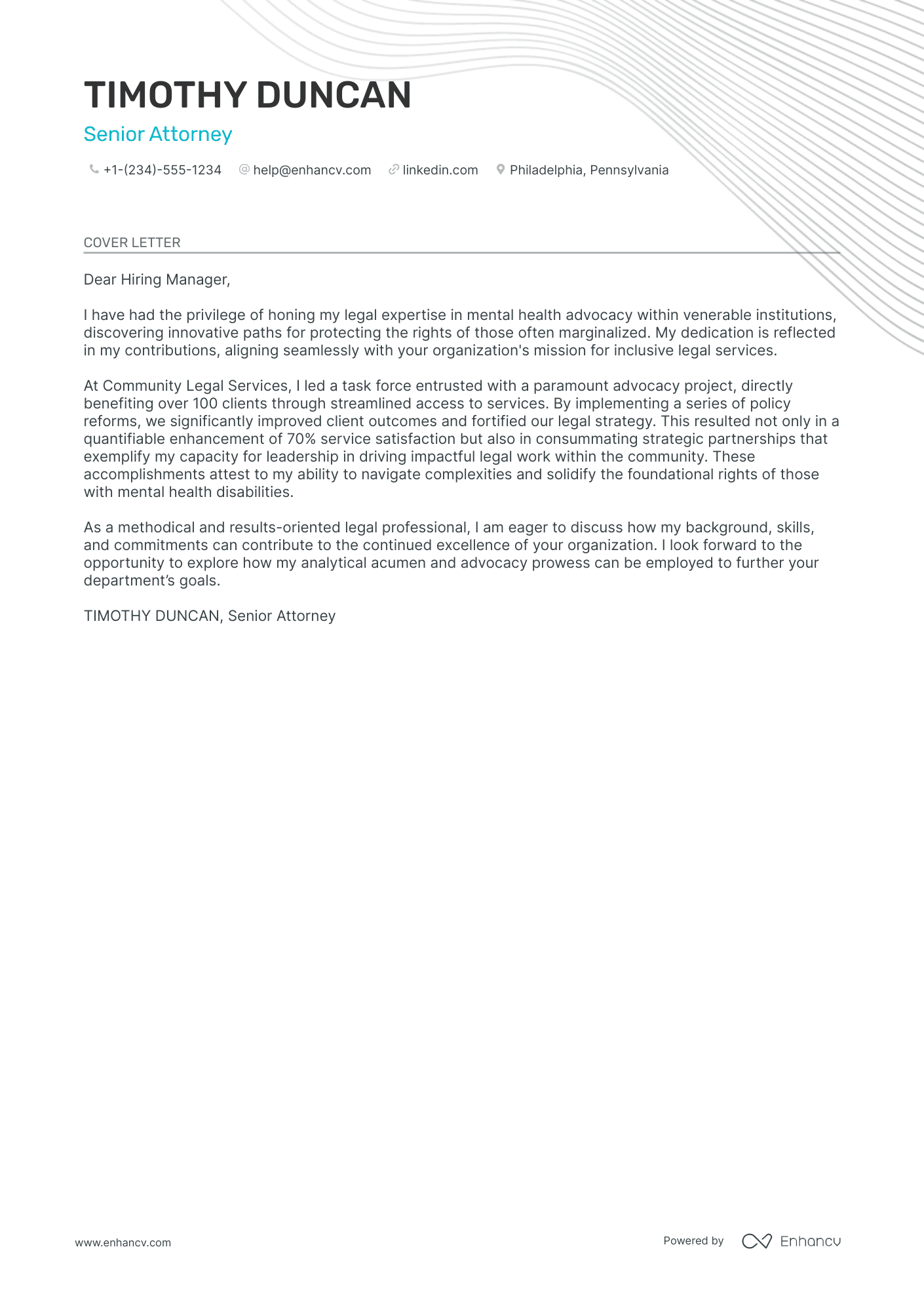 Senior Attorney Resume Example