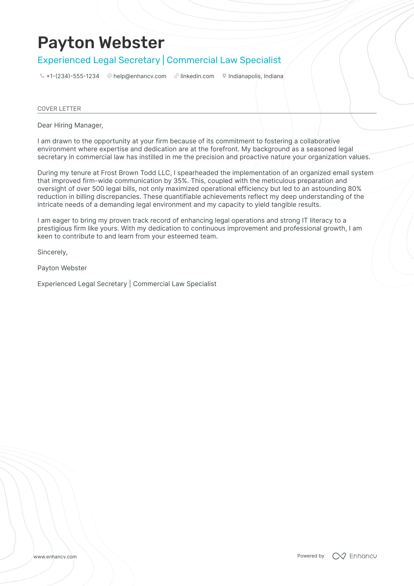 Legal Secretary Resume Example