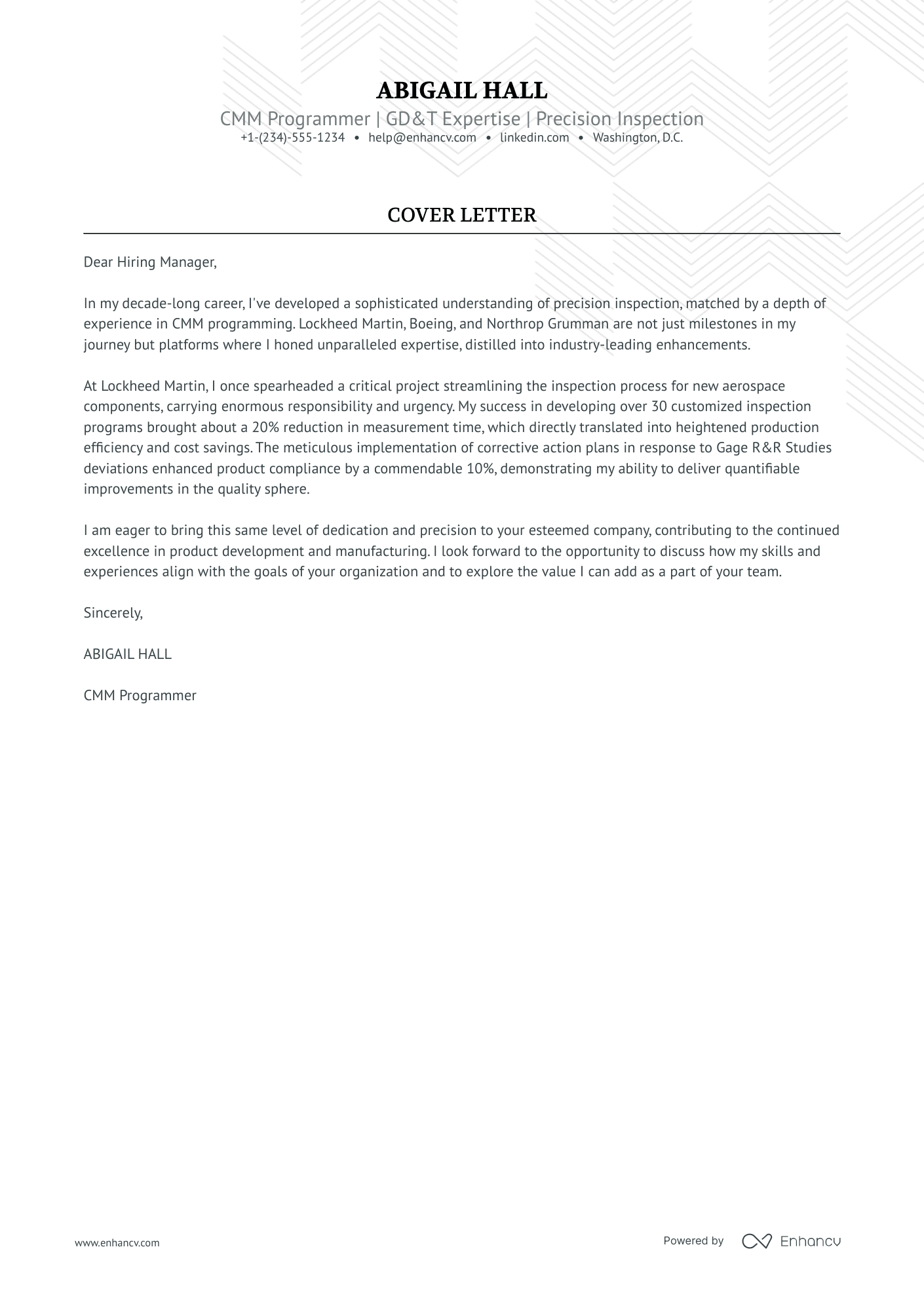 Cmm Programmer Resume Example