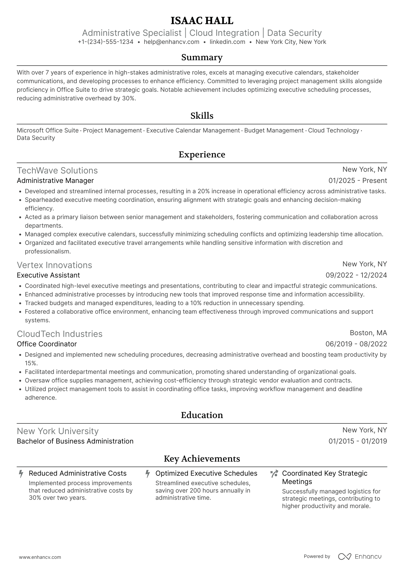 Under Secretary Resume Example